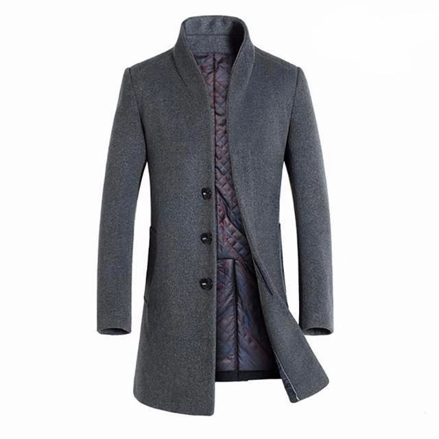 West Louis? Winter Woolen Long Peacoat Airflow Ventilation