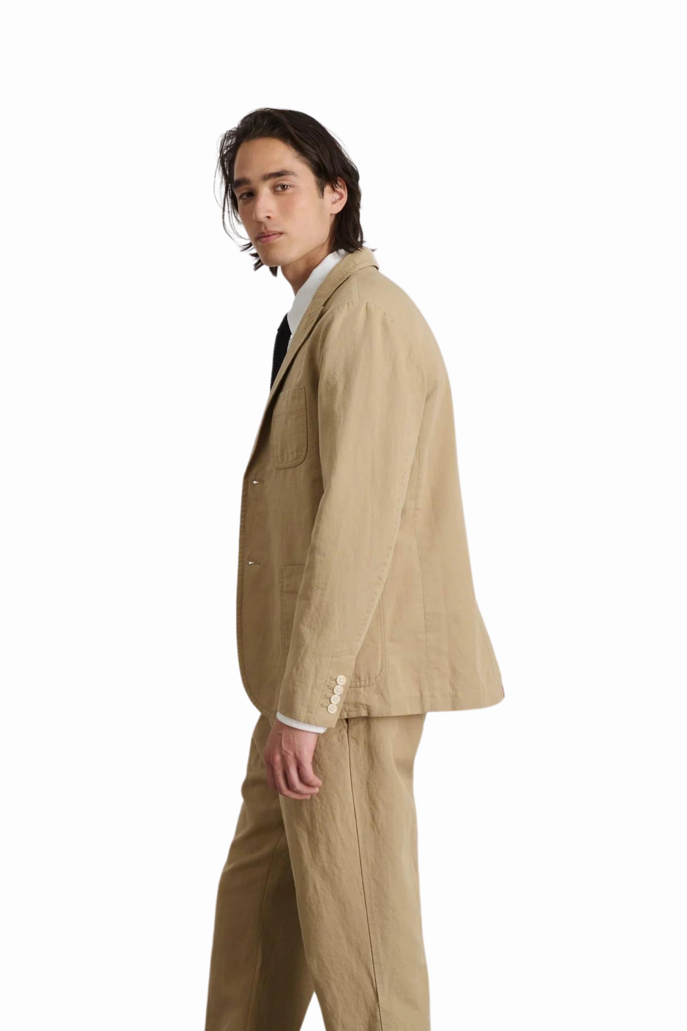 Mercer Blazer in Cotton Linen Breathable Lining Neutral Fit Design
