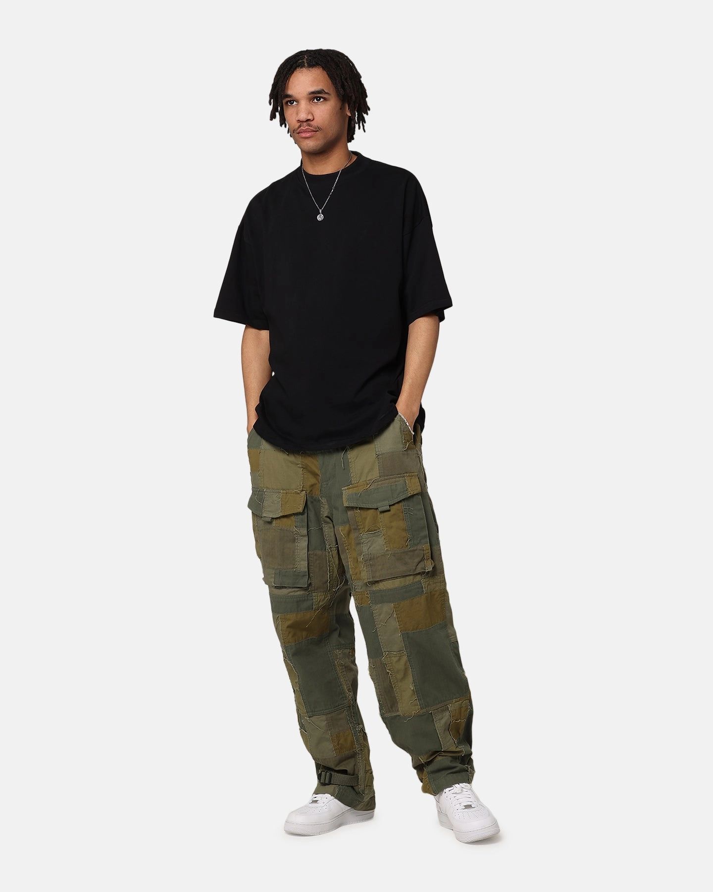 TearResistant Blends Tencel Blend Fabric Carre Getting Up T-Shirt Black