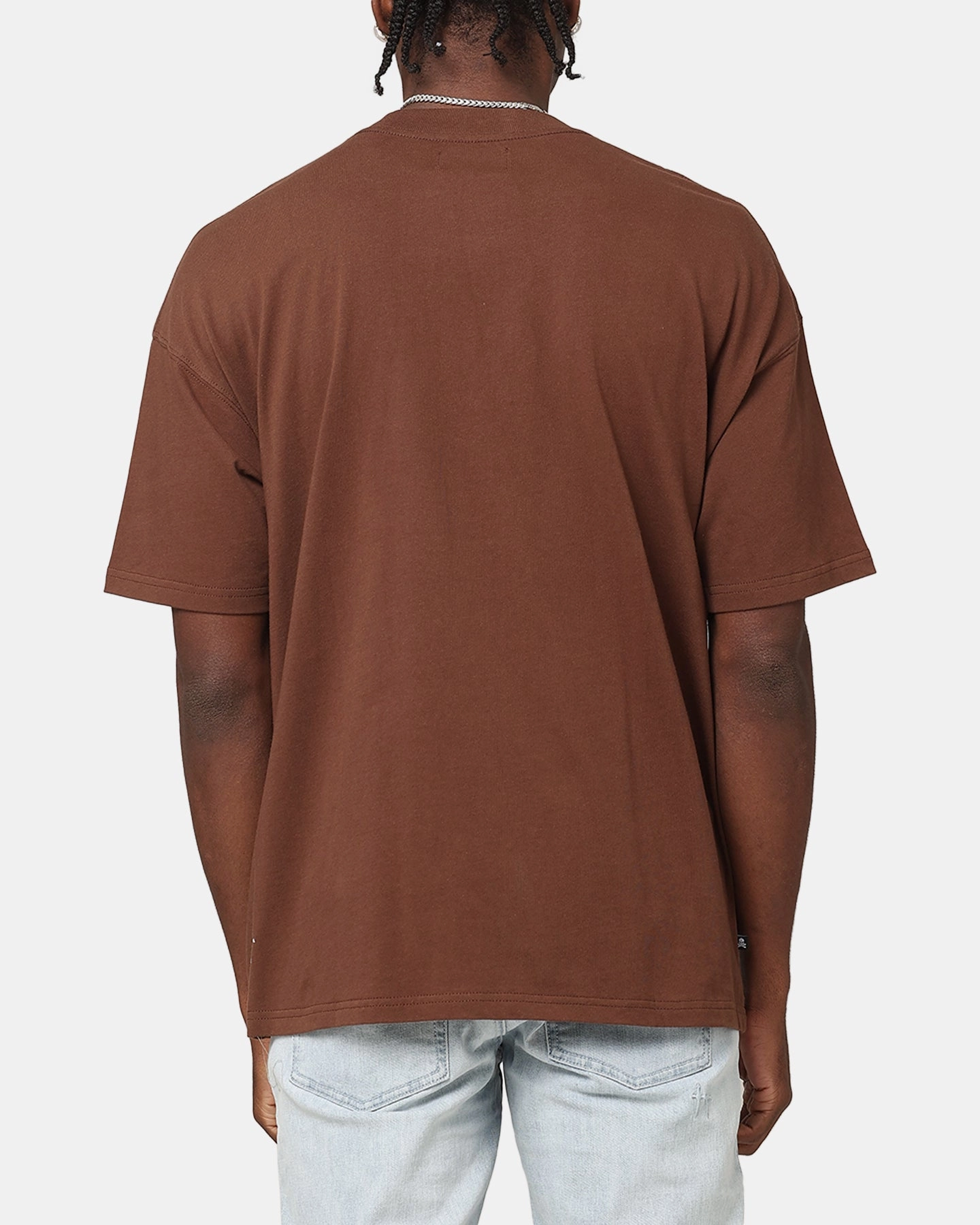 Saint Morta Emboss Boxy T-Shirt Dark Brown summer look