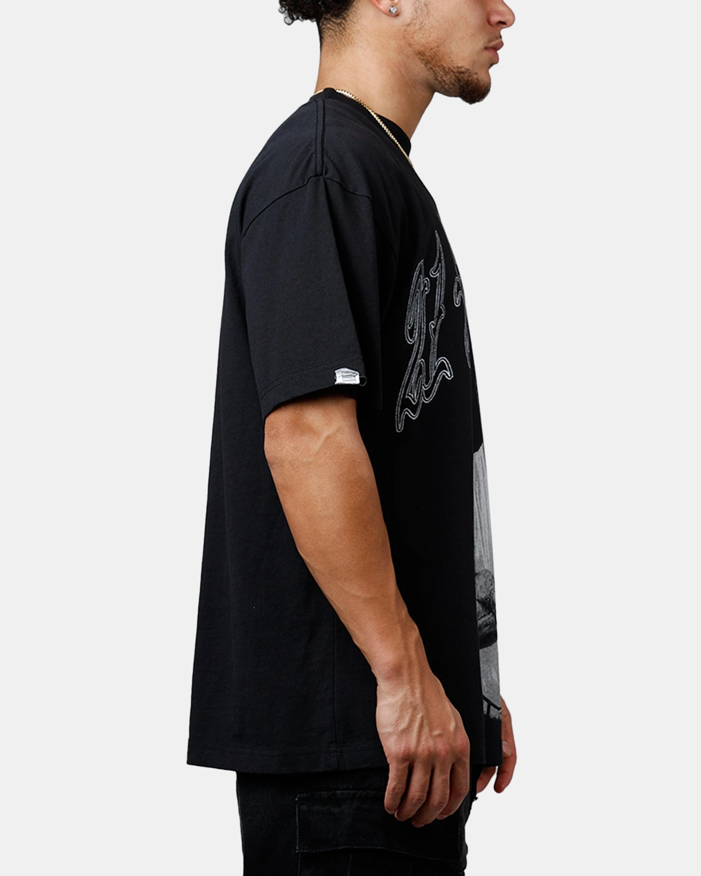 Stretch Knit Material Bravado 21 Savage T-Shirt Black