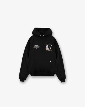 Hermes Hoodie - Jet Black Ergonomic Cut