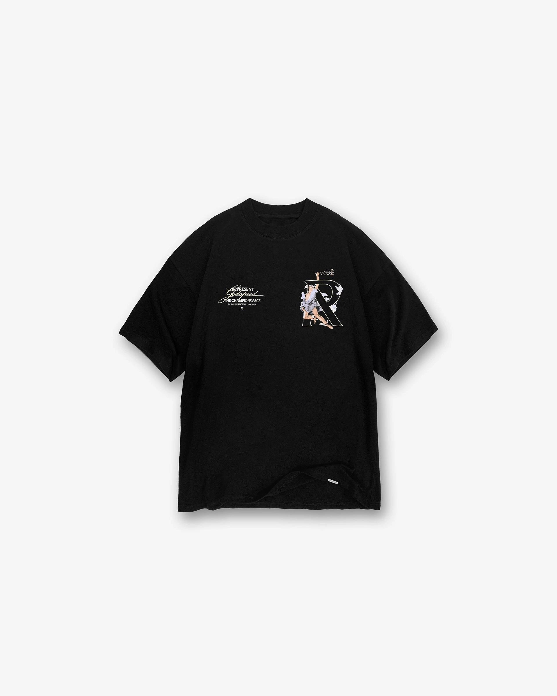 Urban Fashion Hermes T-Shirt - Jet Black