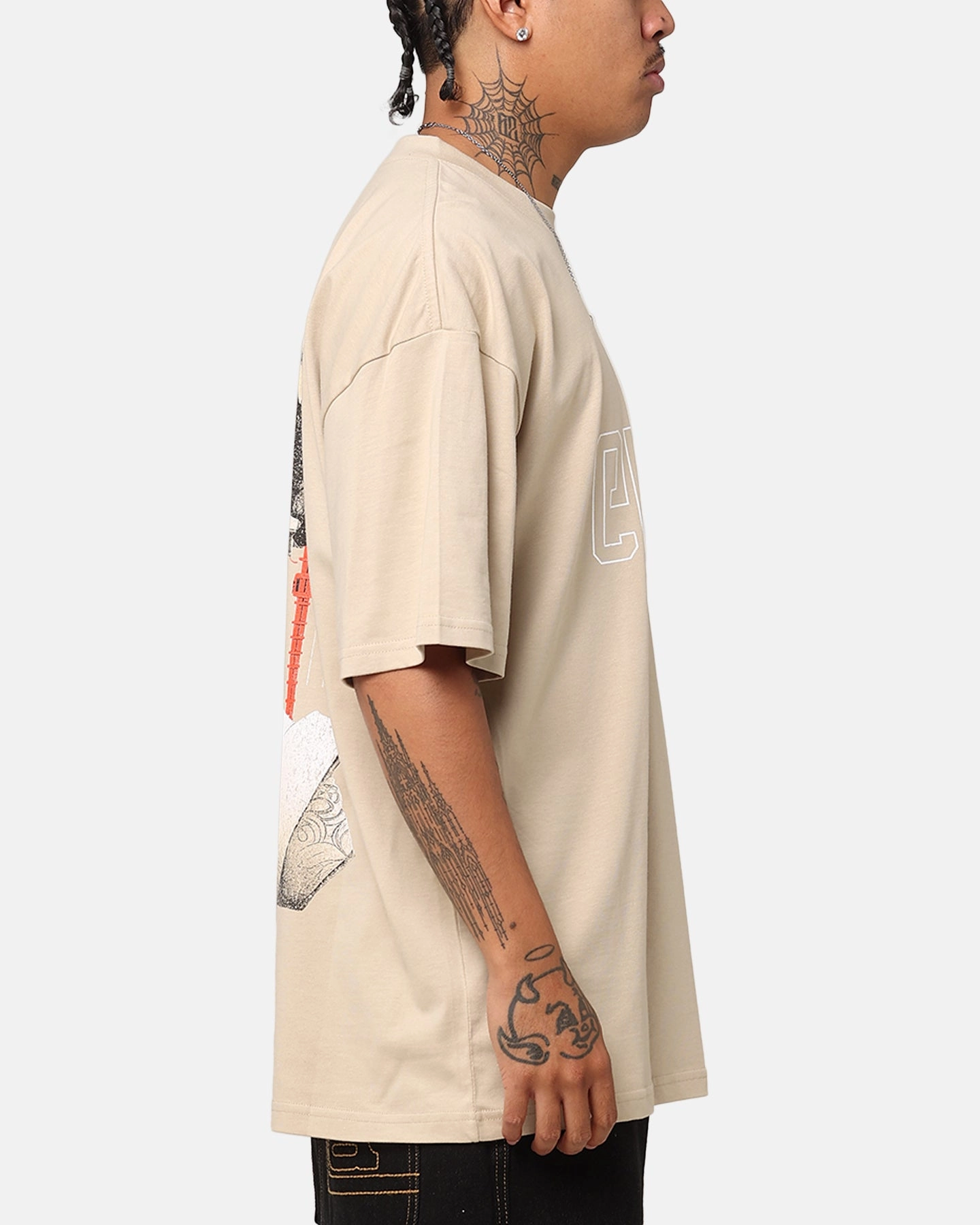 The Anti Order Geisha T-Shirt Stone Distressed Texture Durable Stitching