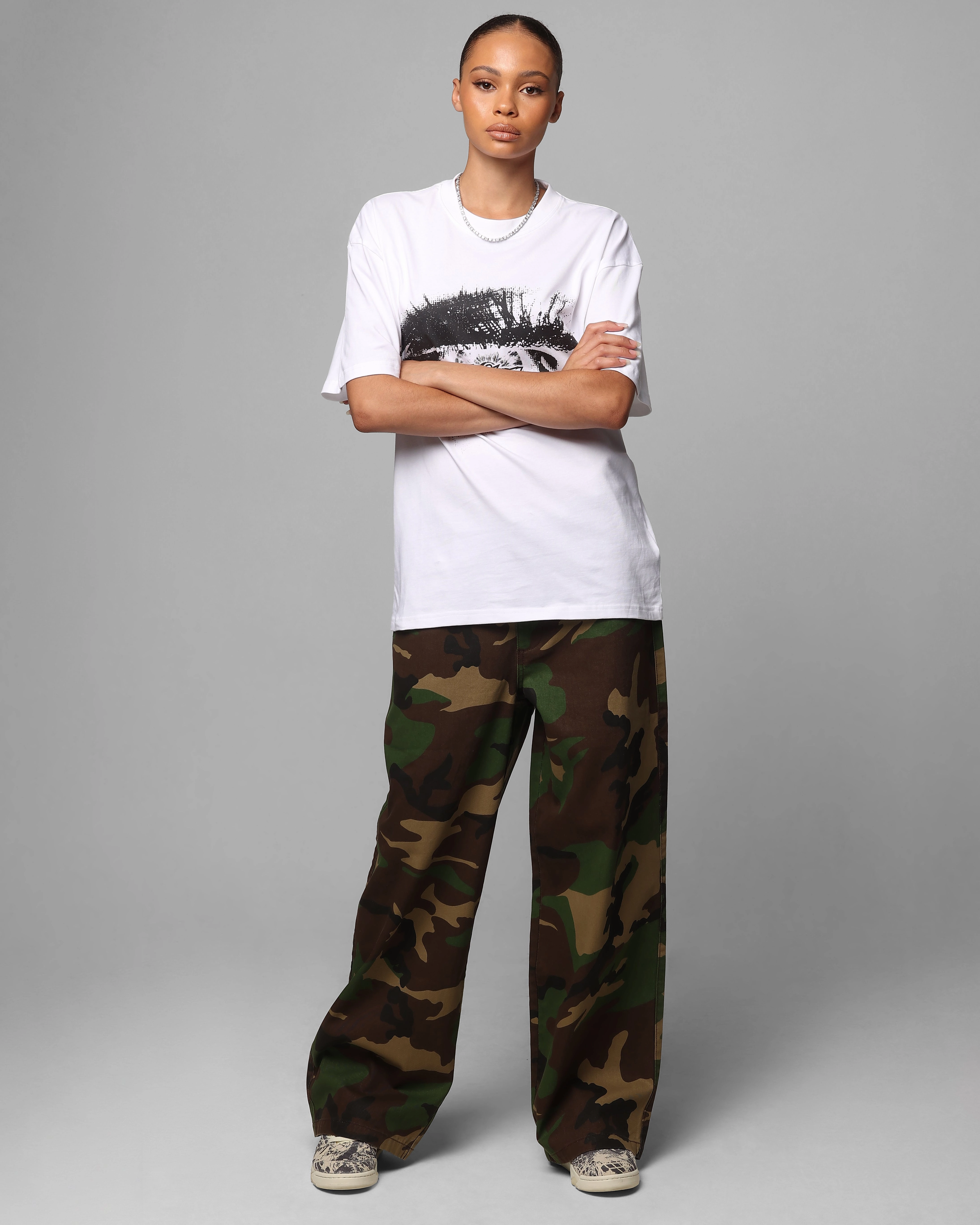 Rugged Wear Daily Style Loiter Collateral Baggy Jeans Woodland Camo
