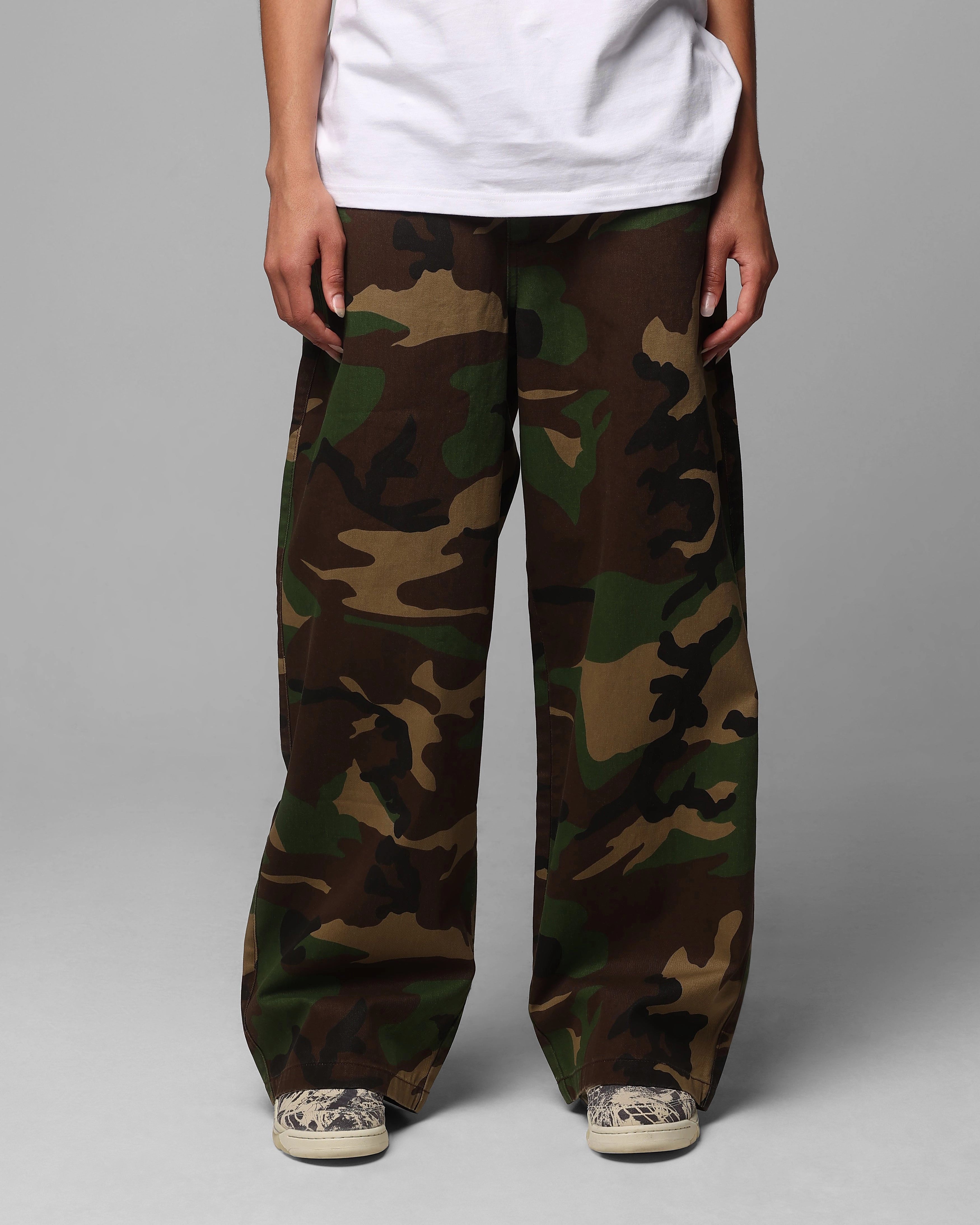 Easy Layer WaterproofTechnology Loiter Collateral Baggy Jeans Woodland Camo