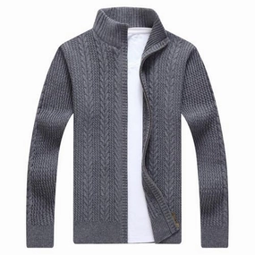 West Louis? Autumn Whiter Knitwear Zipper Sweater Thermal Regulation Layer
