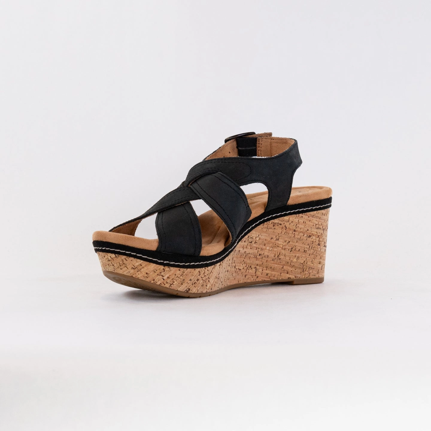 Flat Comfort Clarks Elleri Rae (Women's) - Black Nubuck