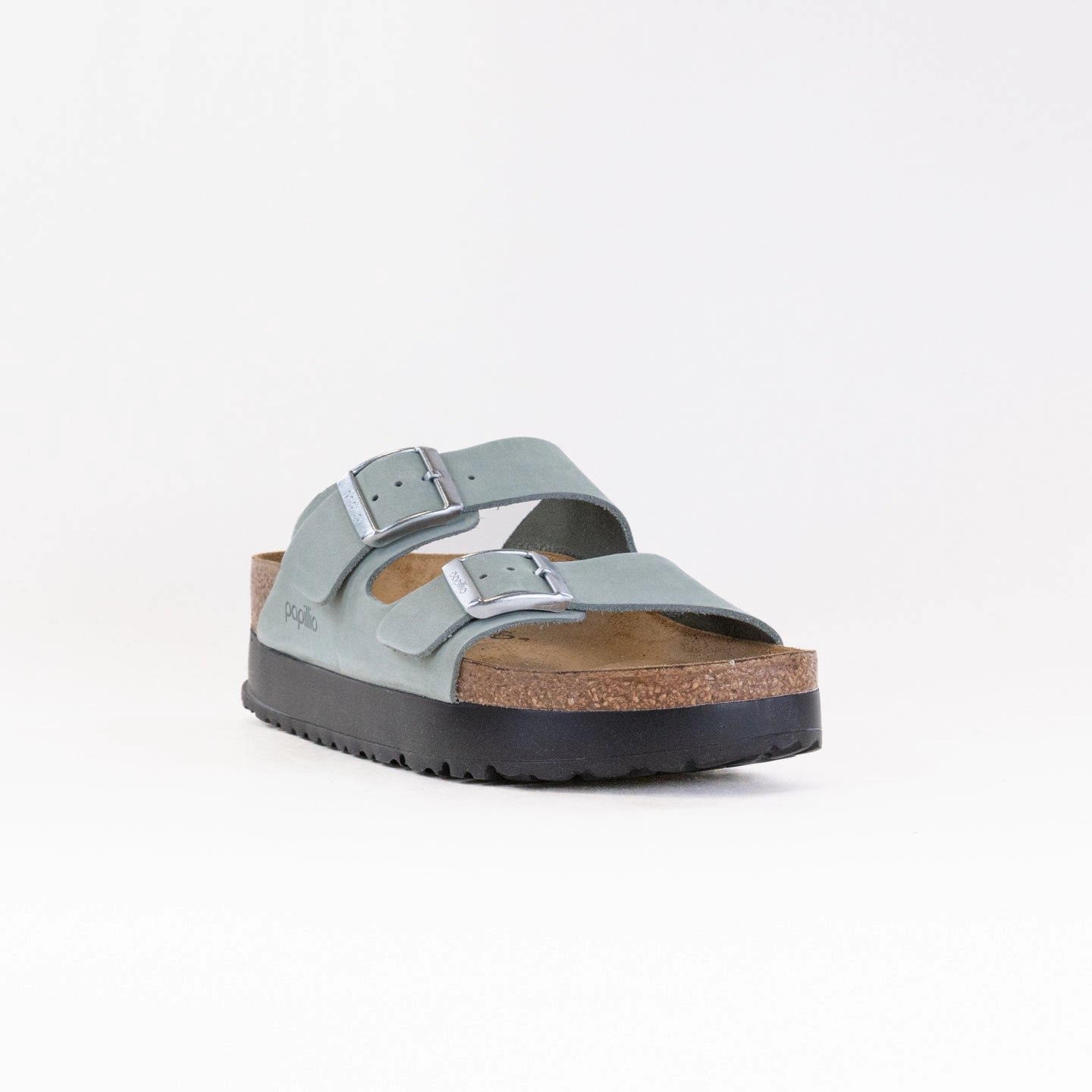 Birkenstock-Papillo Arizona Platform (Women's) - Pure Sage Comfy lining Sandal Add Ons