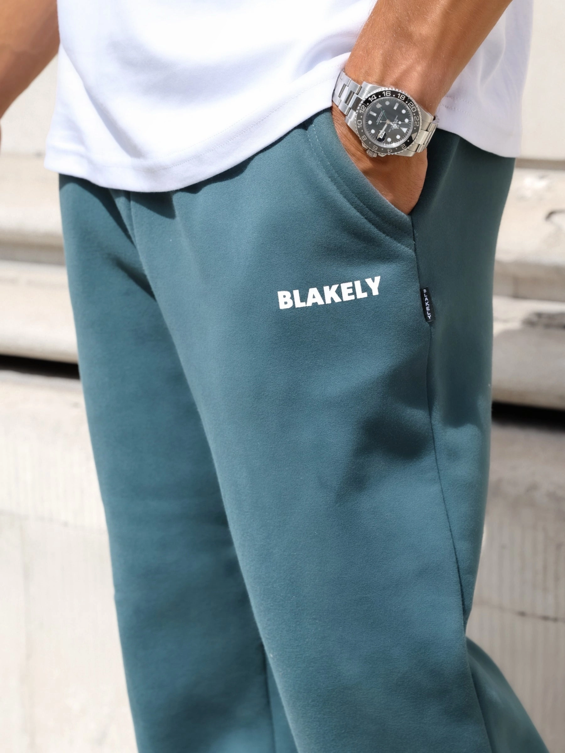 Soft Structure Arlo Wide Leg Sweatpants - Teal Green