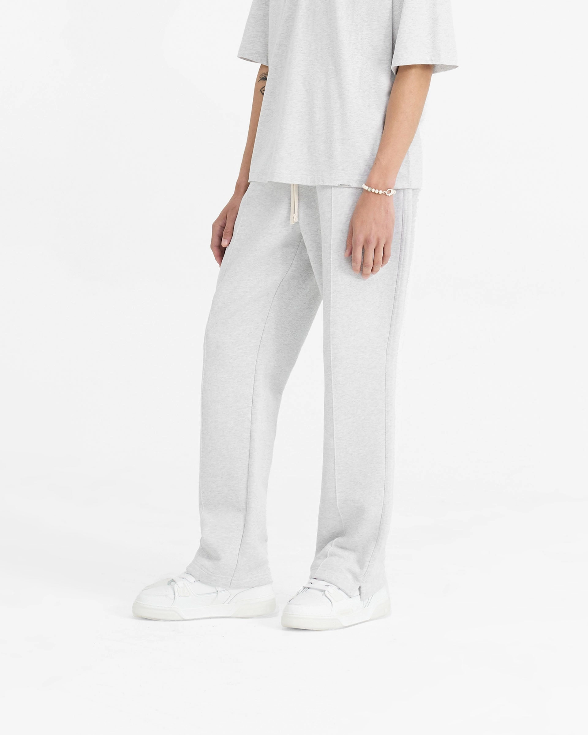 Flattering Cut Initial Sweatpant - Ice Grey Marl
