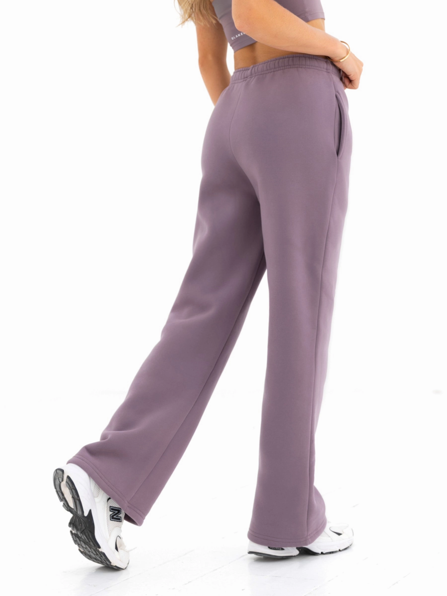 Active Studios Wide Leg Sweatpants - Grape Core Ease Easy Match