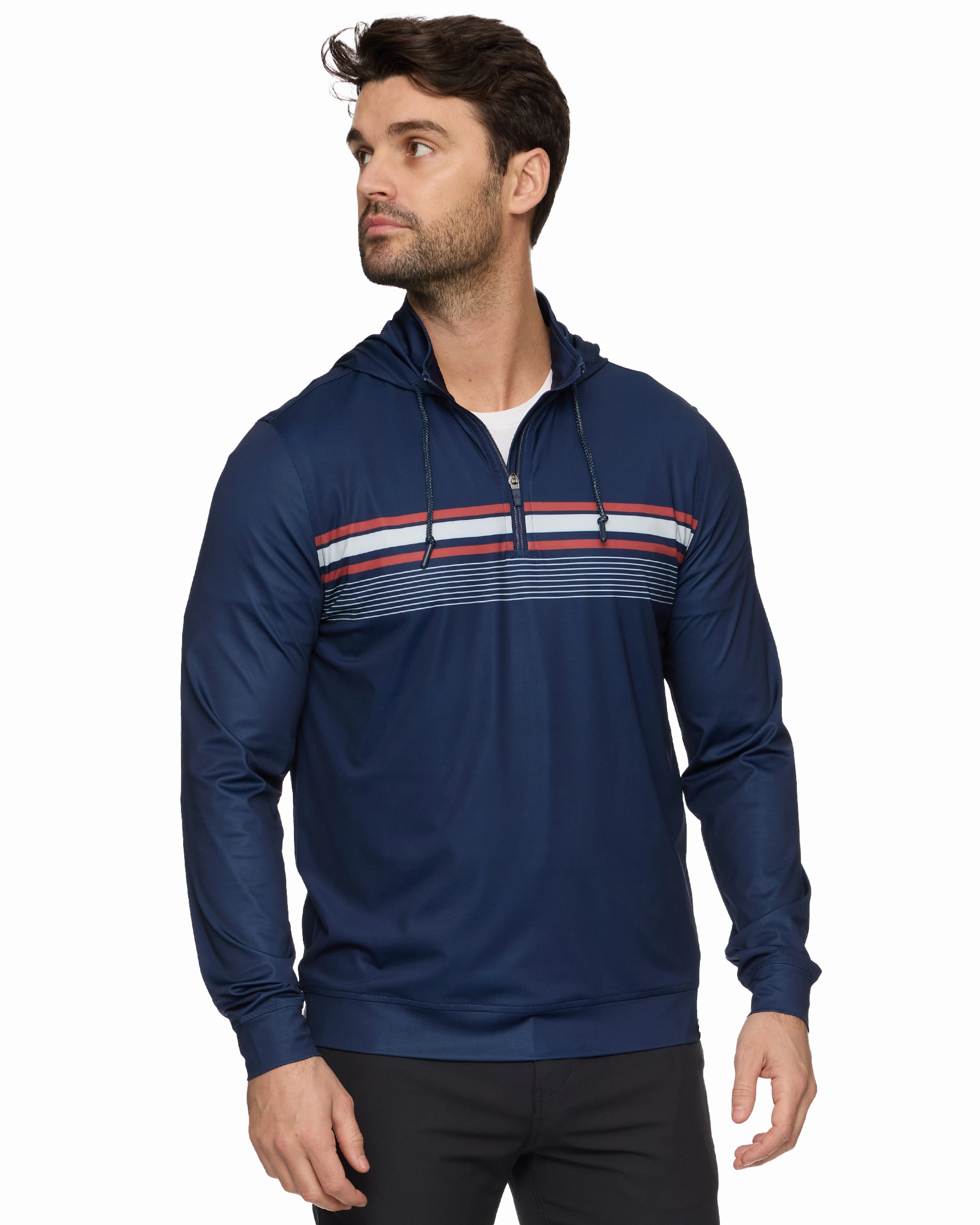 Recycled Polyester full zip MADEFLEX JOURNEY STRETCH 1/4-ZIP HOODIE