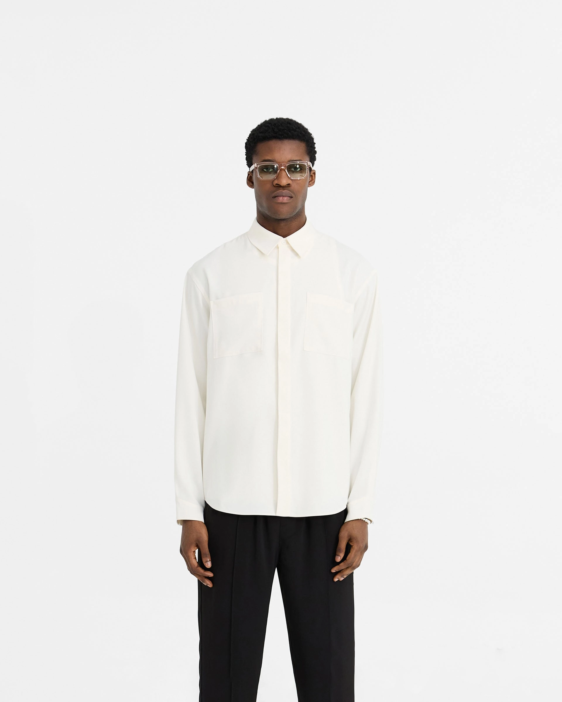 Essential Wardrobe Initial Shirt - Flat White