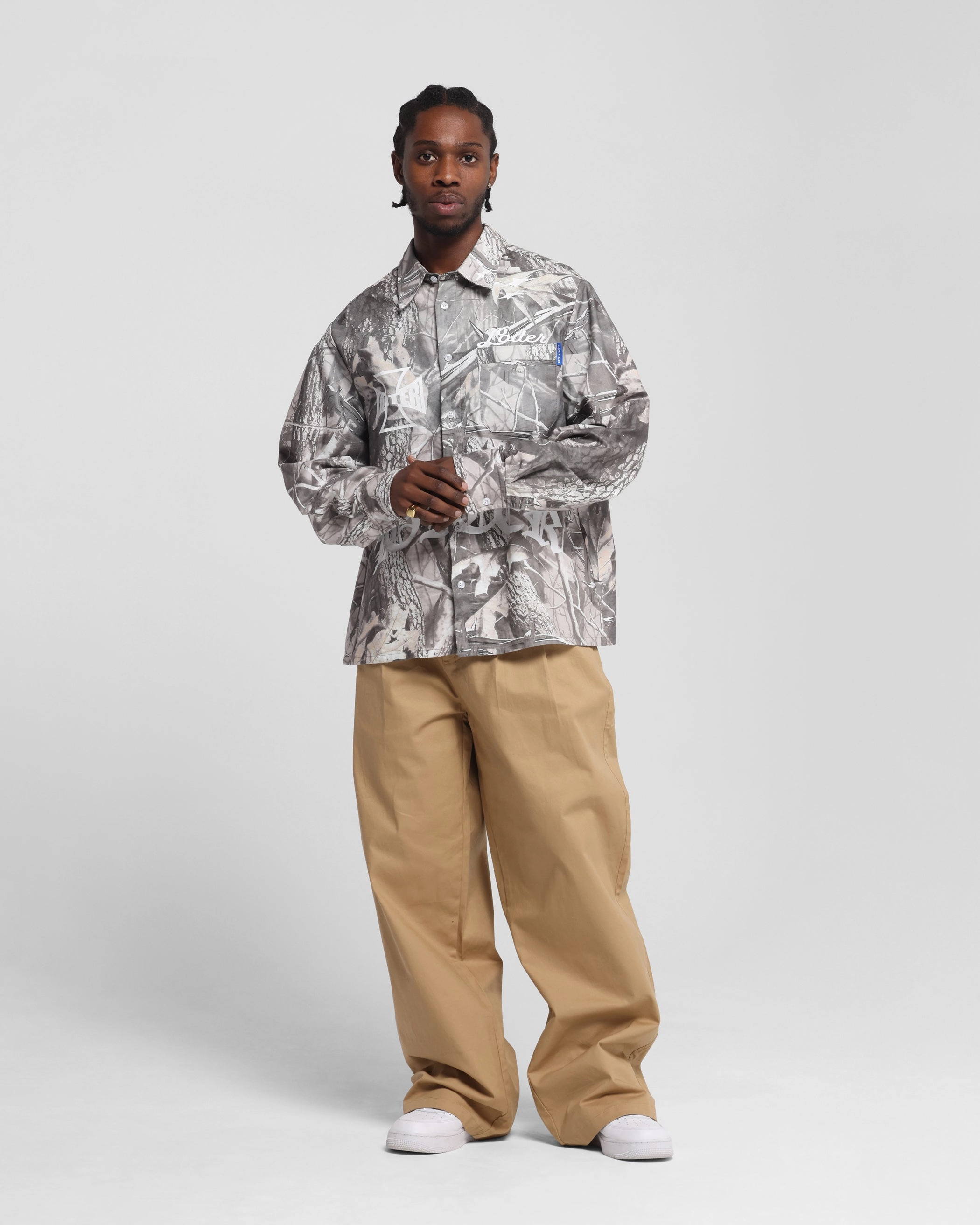 Loiter Chopper Long Sleeve Shirt Real Tree Camo Sustainable Fabric Blend