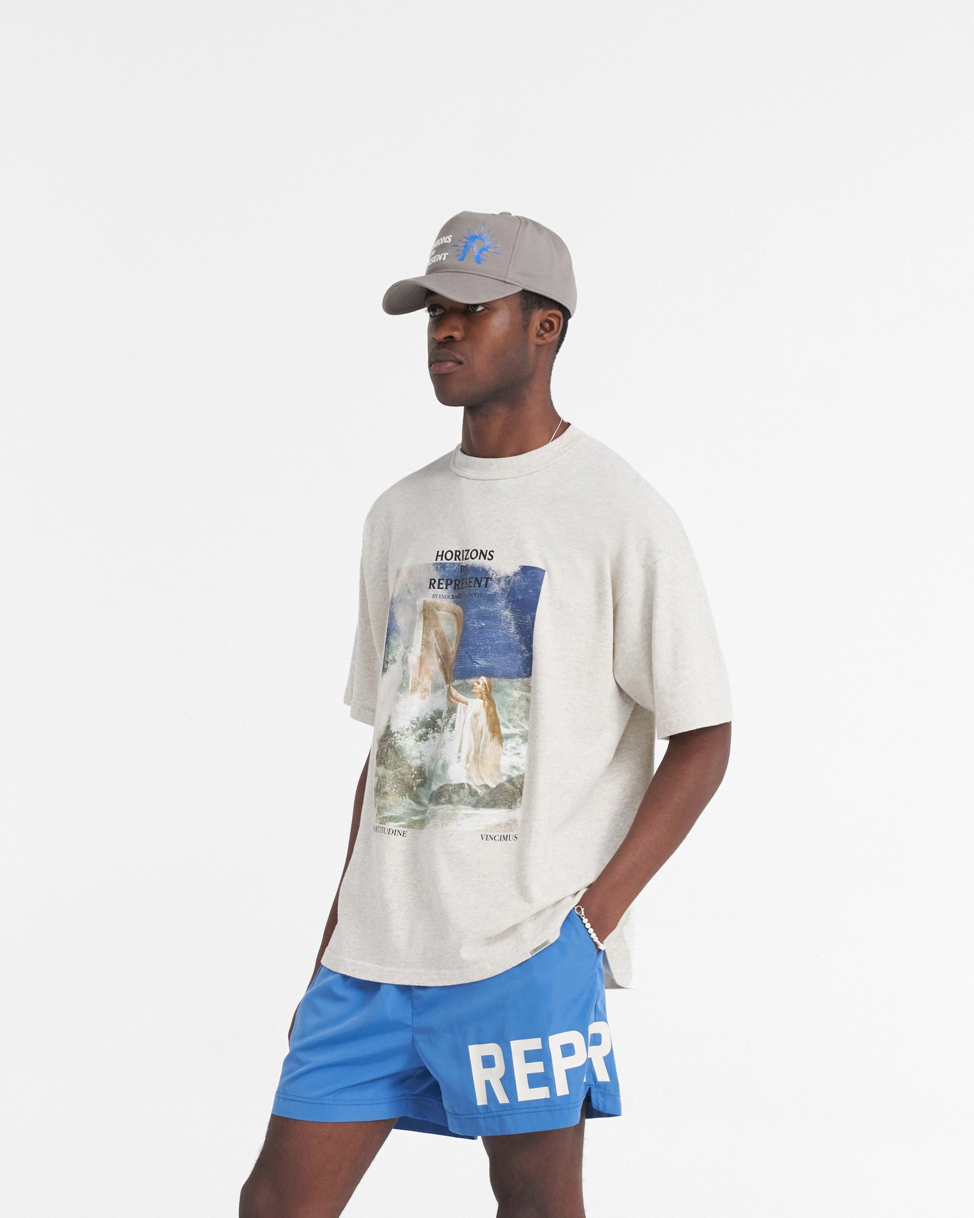 Higher Truth T-Shirt - Cream Marl Bright Color