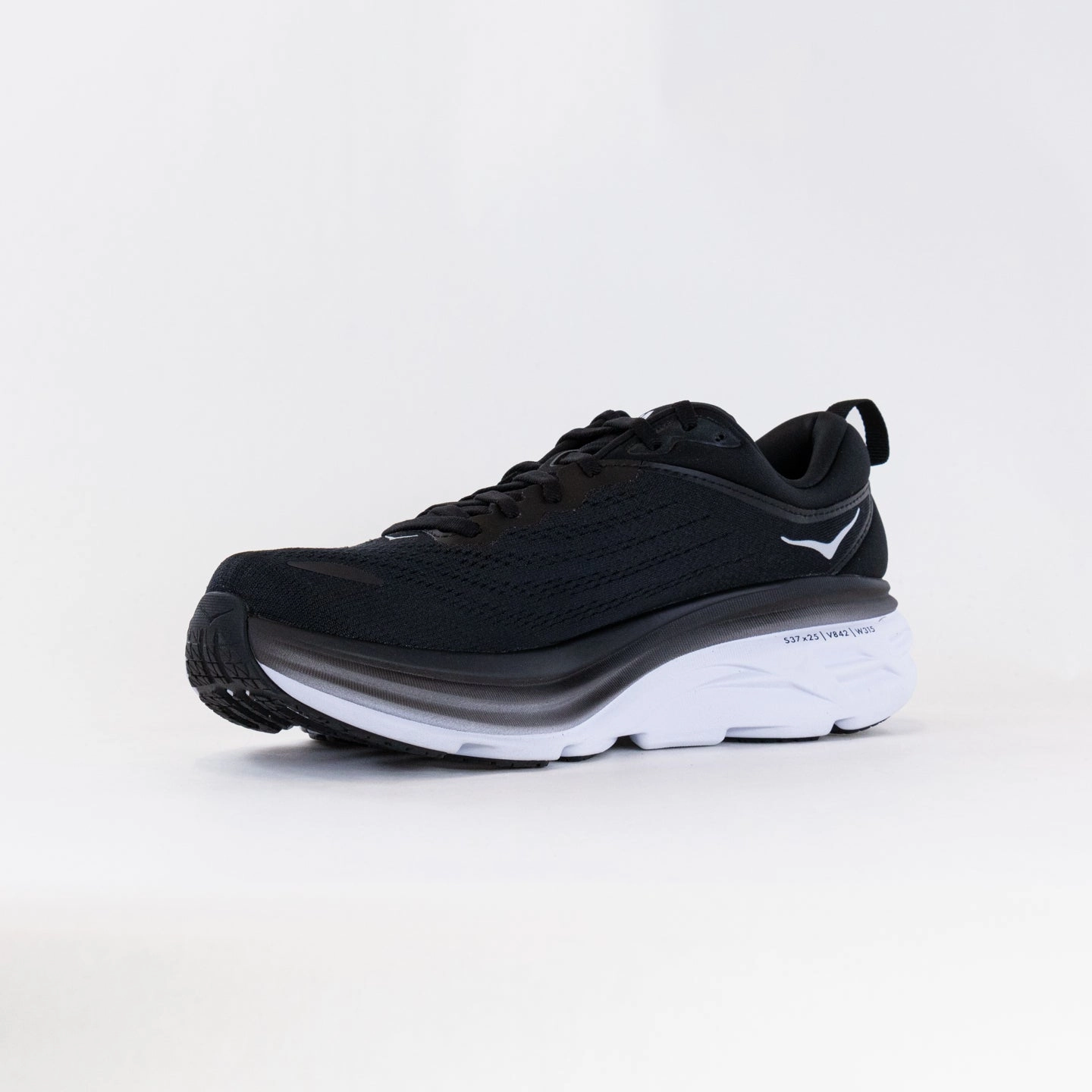 High Traction Pattern Hoka Bondi 8 (Men's) - Black/White