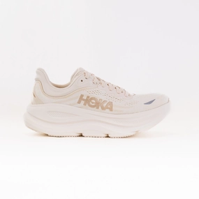 Hoka Bondi 9 Wide (Women's) - Vanilla/Birch complex design Balanced Cushioning Matrix