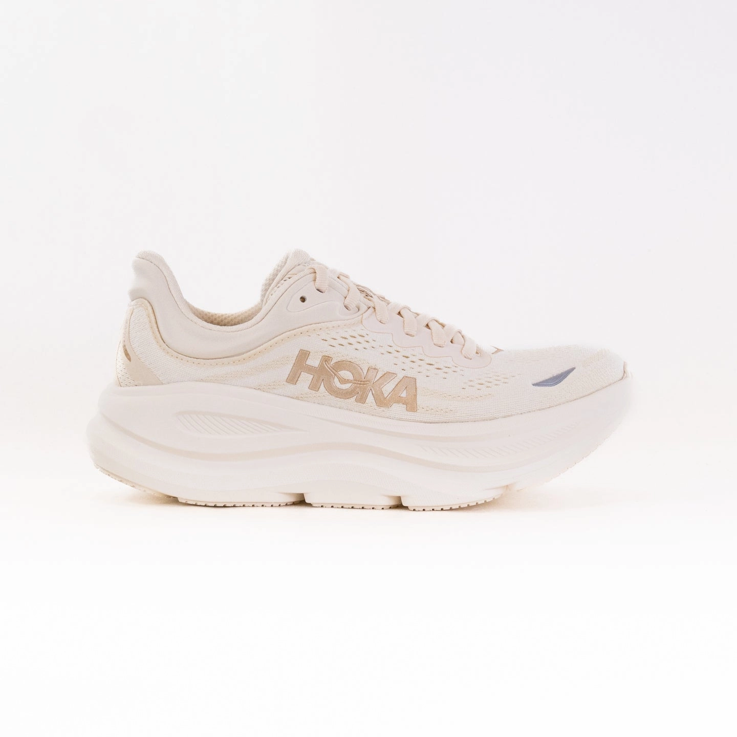 color - purple post - injury running shoes Hoka Bondi 9 Wide (Women's) - Vanilla/Birch