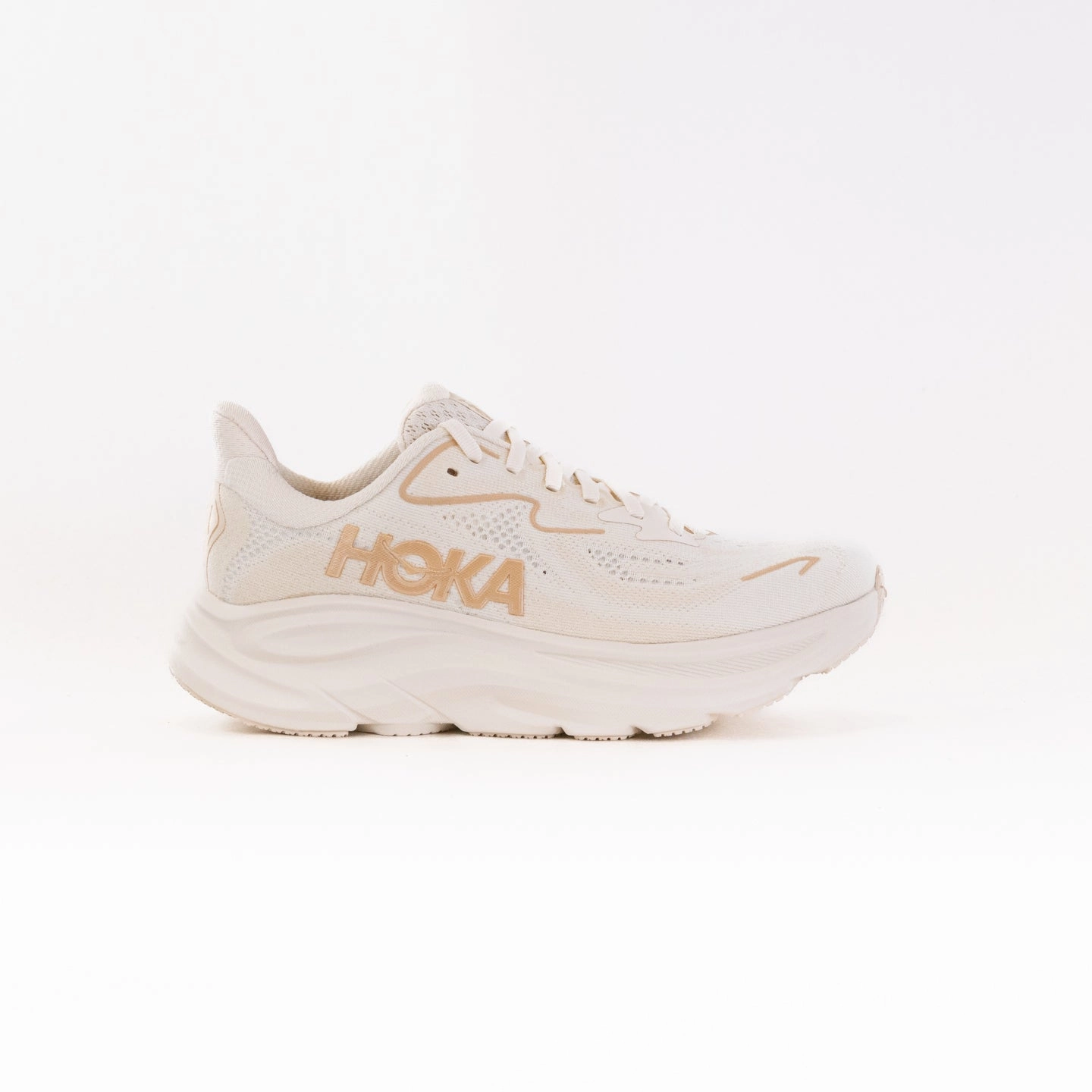 Hoka Clifton 10  (Women's) - Vanilla/Birch downhill running shoes Dual Density Padding