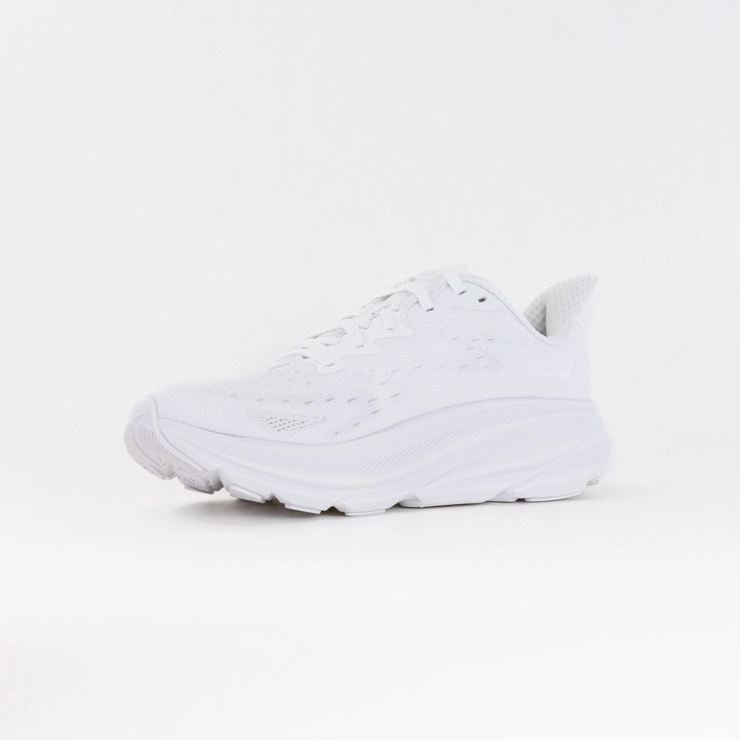 Hoka Clifton 9 Wide (Women's) - White/White Energy Capture Outsole 3D Arch Molding