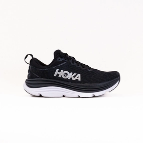 running in a historic bridge area shoes Hoka Gaviota 5 (Women's) - Black/White