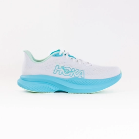 long lasting durability Hyperbolic Lacing Technology Hoka Mach 6 (Women's) - White/Cielo Blue