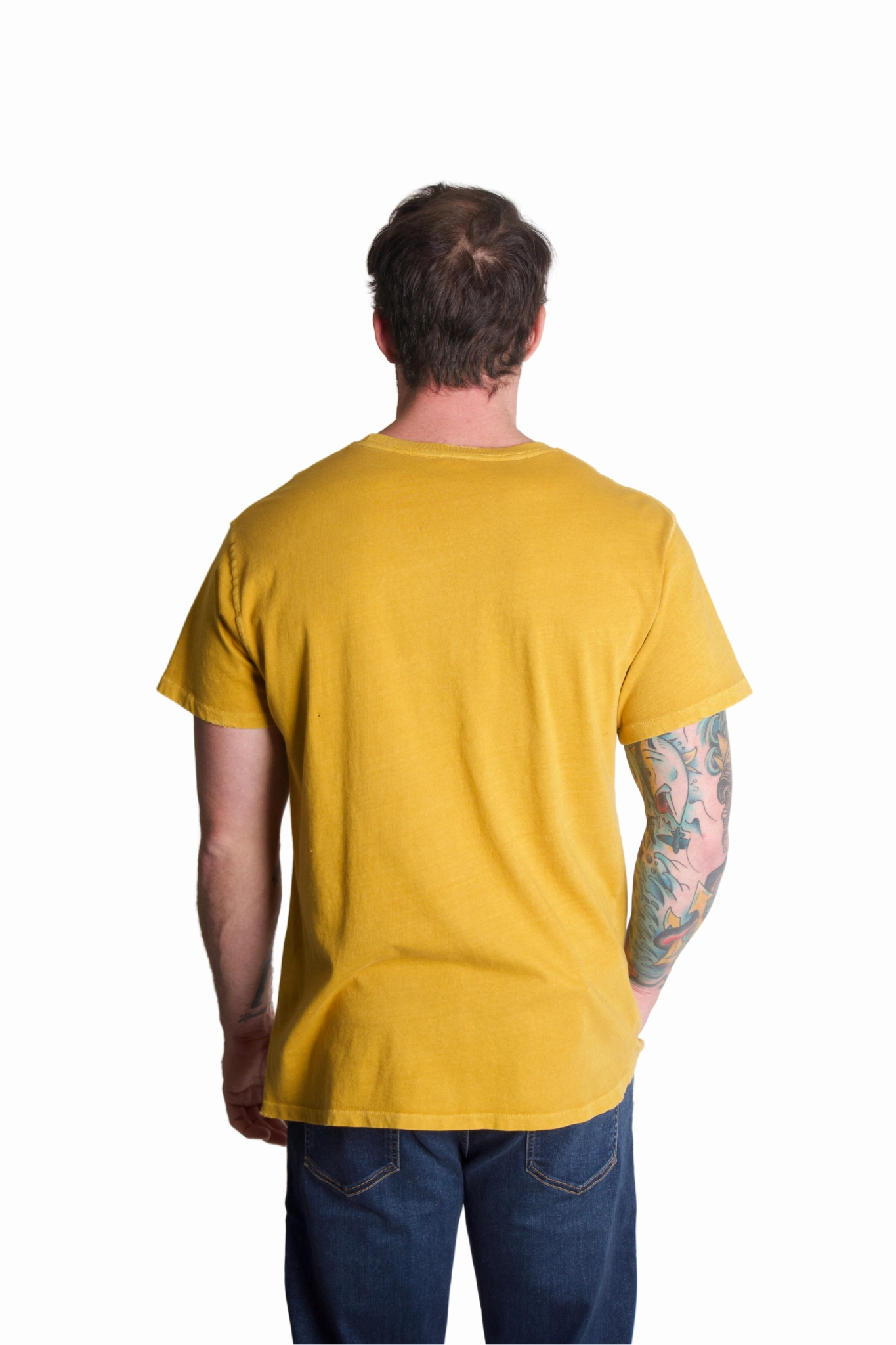 Checkered Print Durable Material Judas Priest Tee in Mustard
