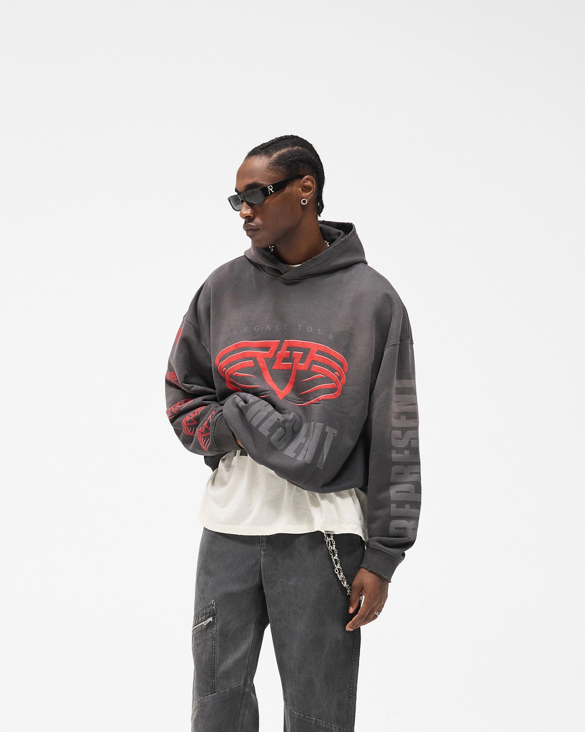 Shape Retention Street Spirit Reversible Living Legacy Tour Hoodie - Sun Fade Grey