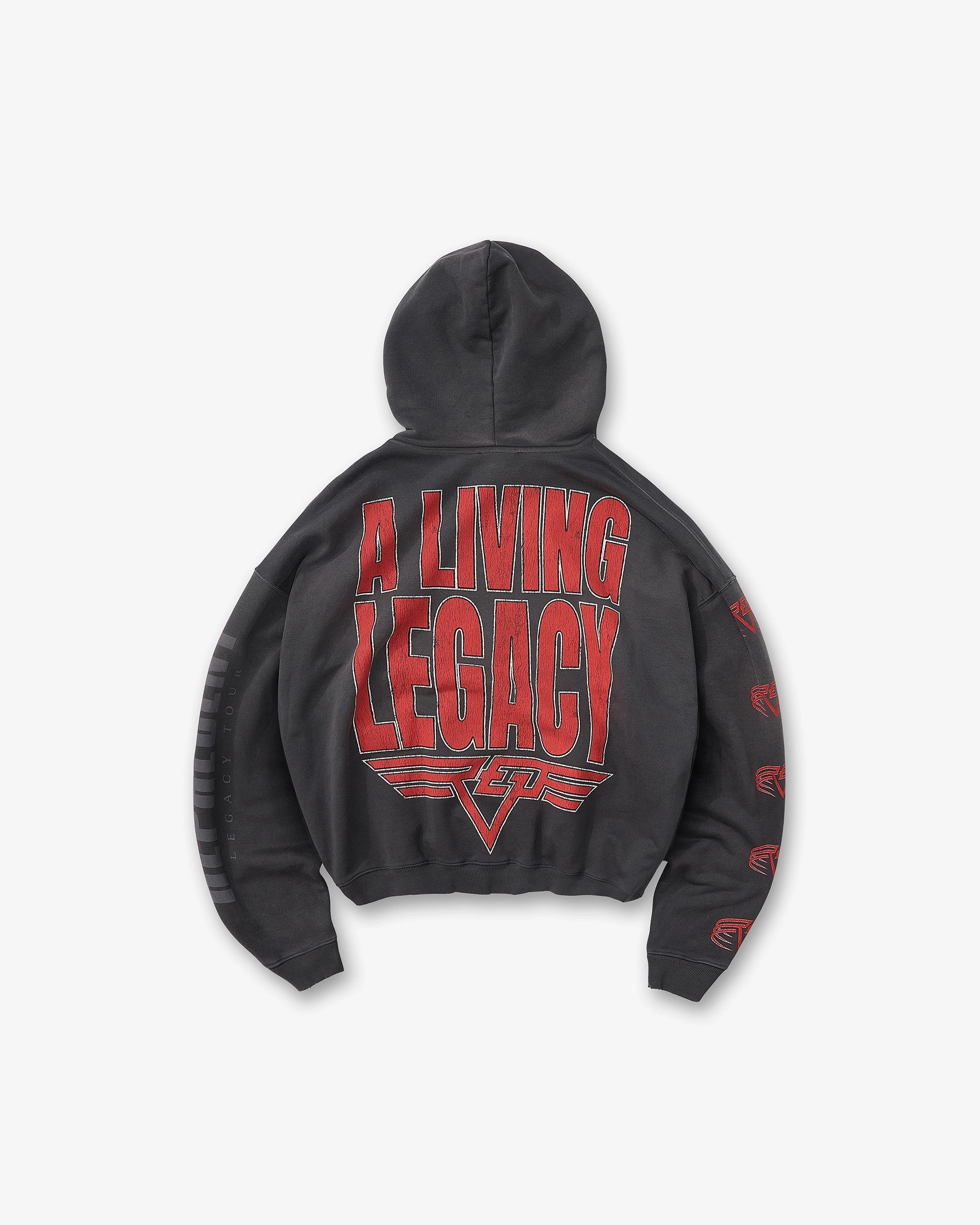 Premium Cotton Blend Reversible Living Legacy Tour Hoodie - Sun Fade Grey