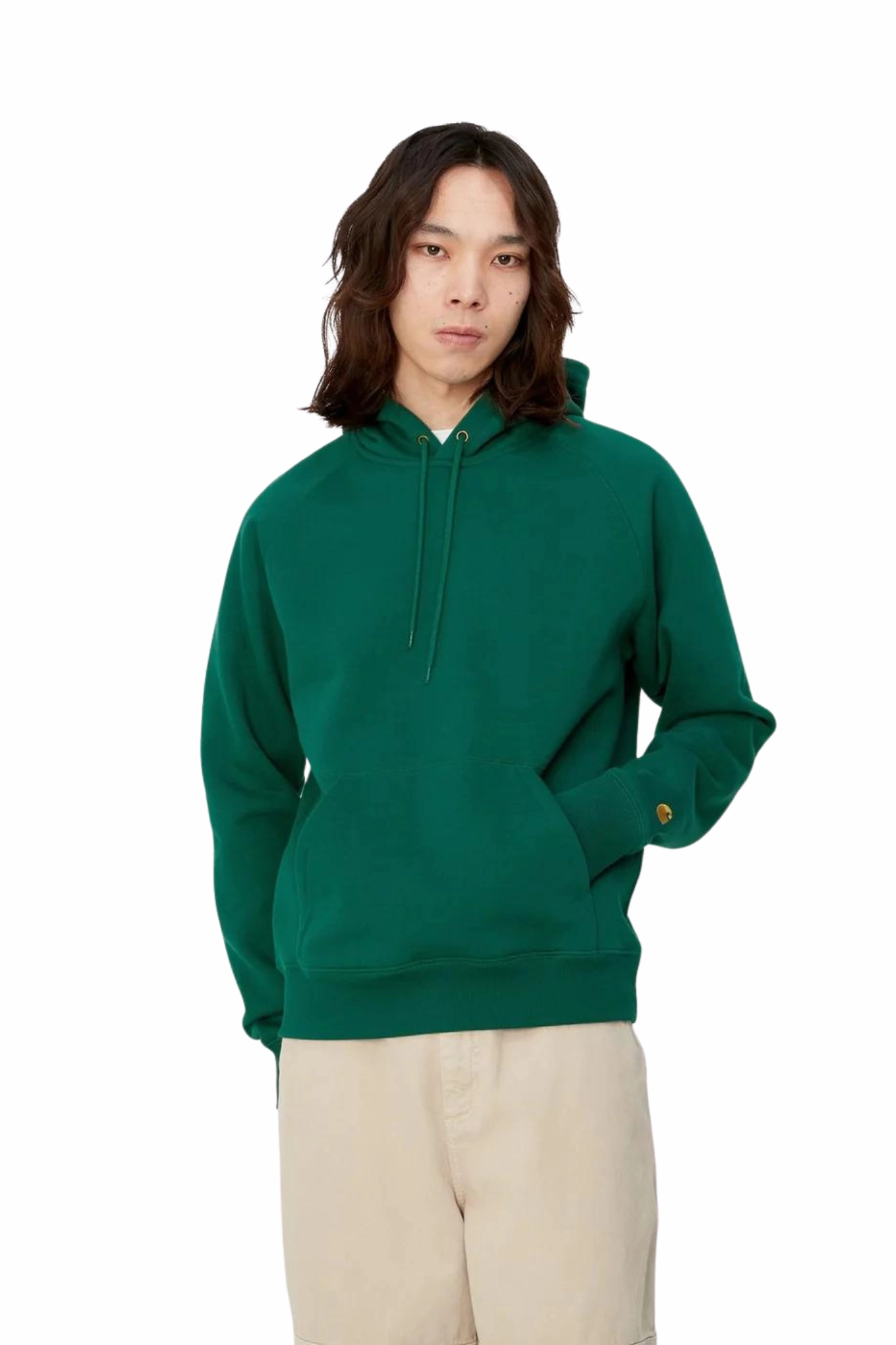 Hooded Chase Sweatshirt in Chervil right for hot weather
