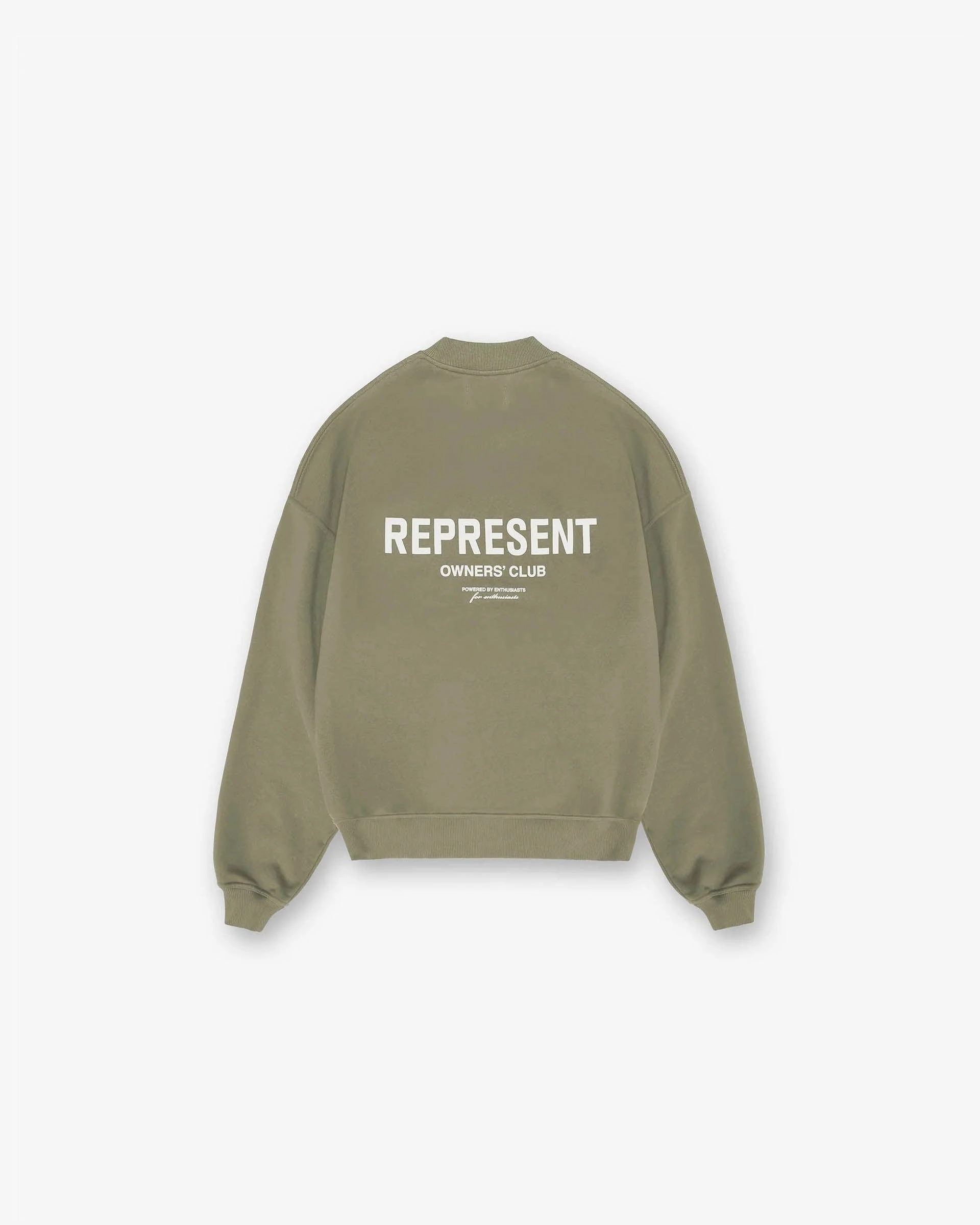 Represent Owners Club Sweater - Olive Garment Shaping Panels