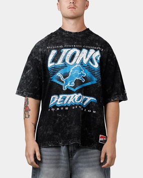 Everyday Comfort Fit New Era Detroit Lions Boxy Essentials T-Shirt Washed Black