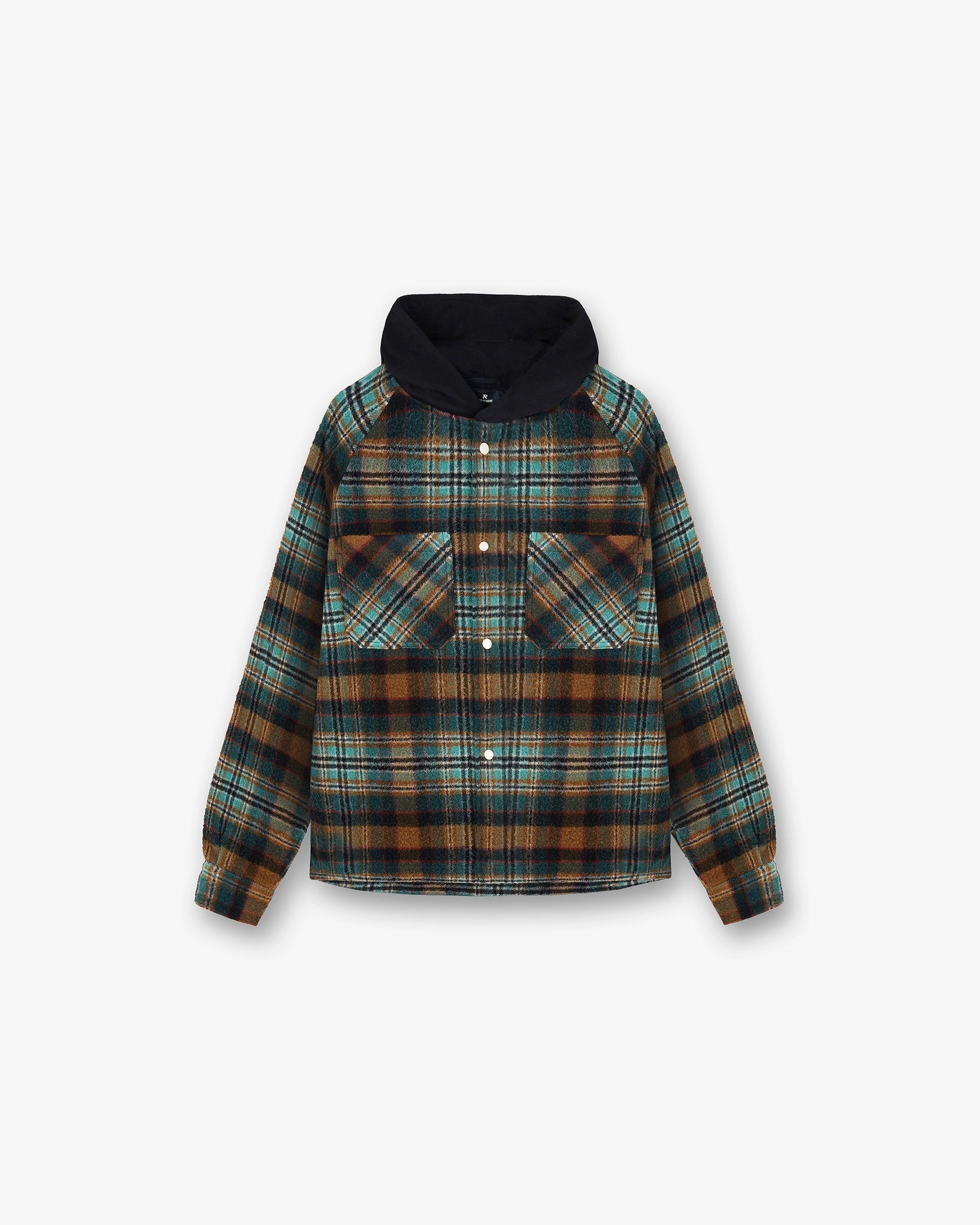 vacation wear Bold Hue Hooded Overshirt - Check