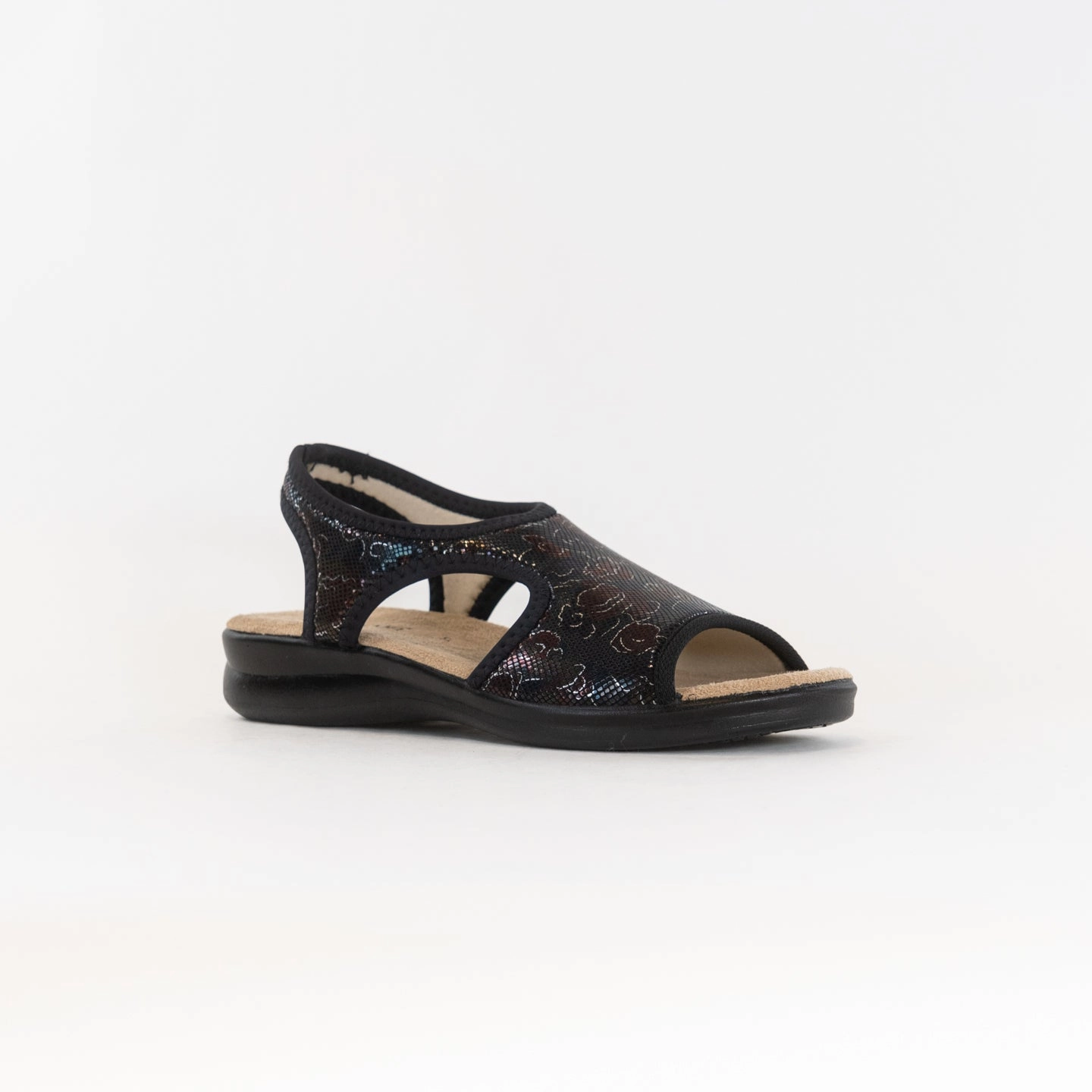 Spring Step Nyaman (Women's) - Black Multi Flexible Flats