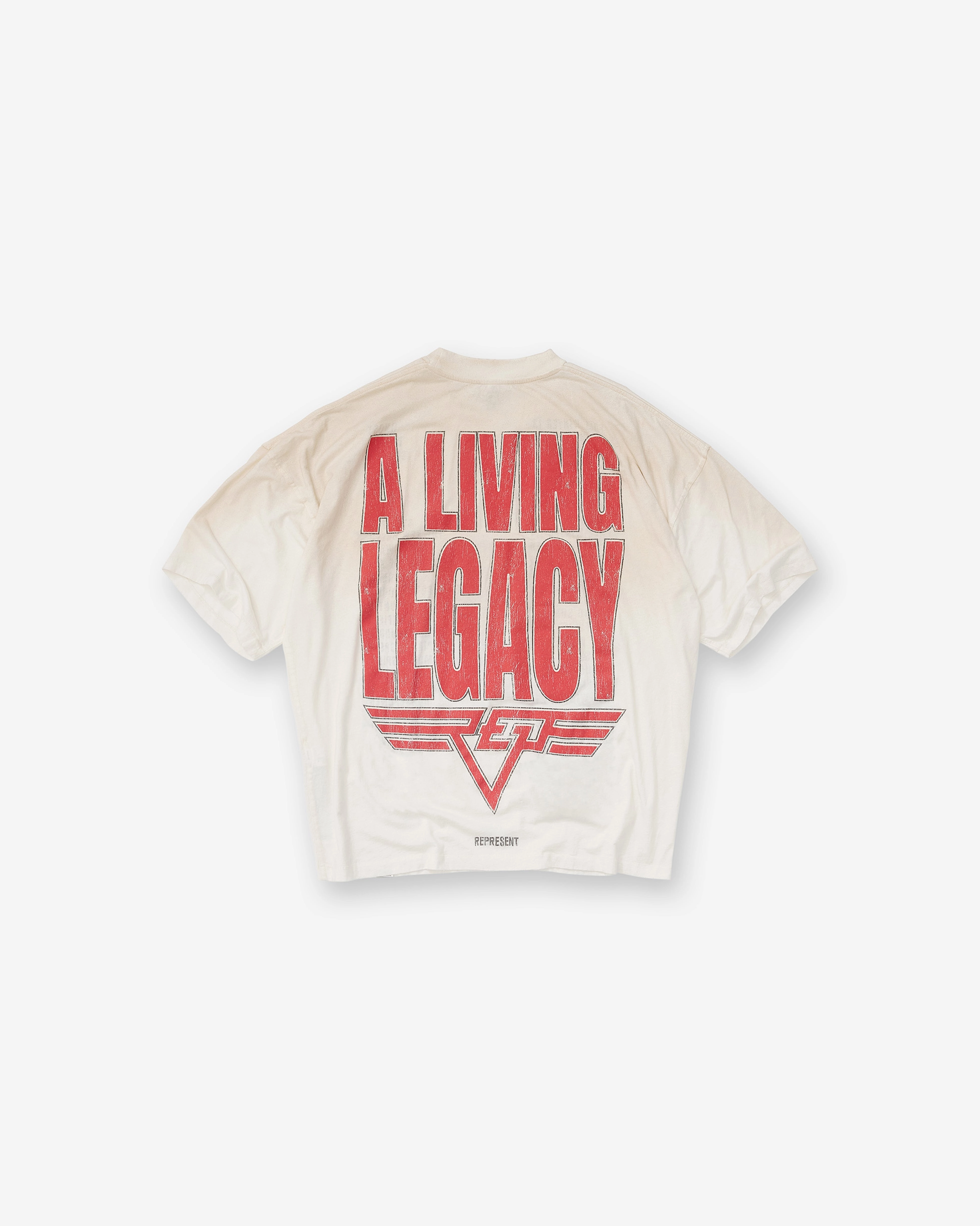 Breathable Comfort Summer Essential Reversible Living Legacy Tour T-Shirt - Flat White