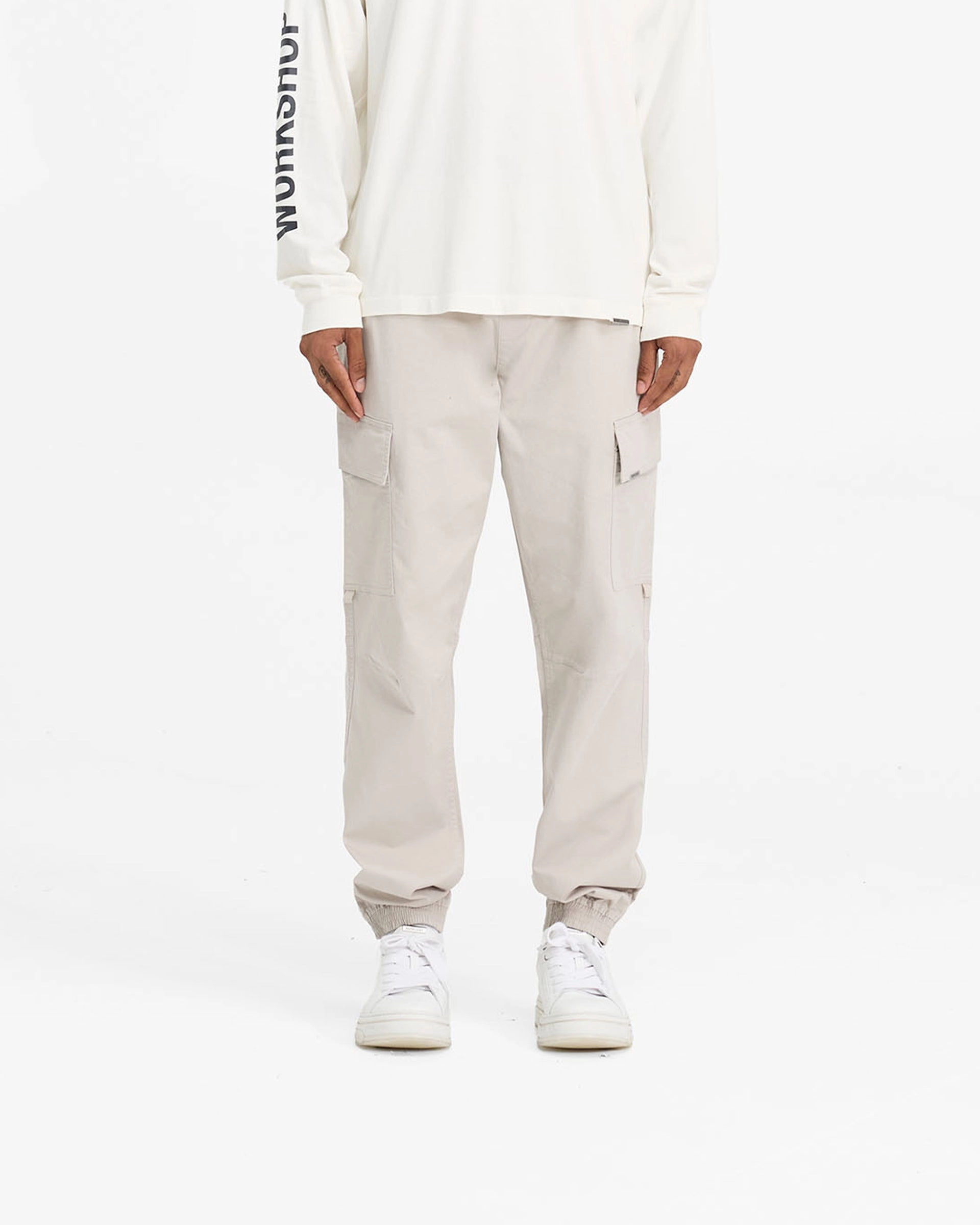 Ripstop Texture Performance Ready Cuffed Cargo Pant - Stone