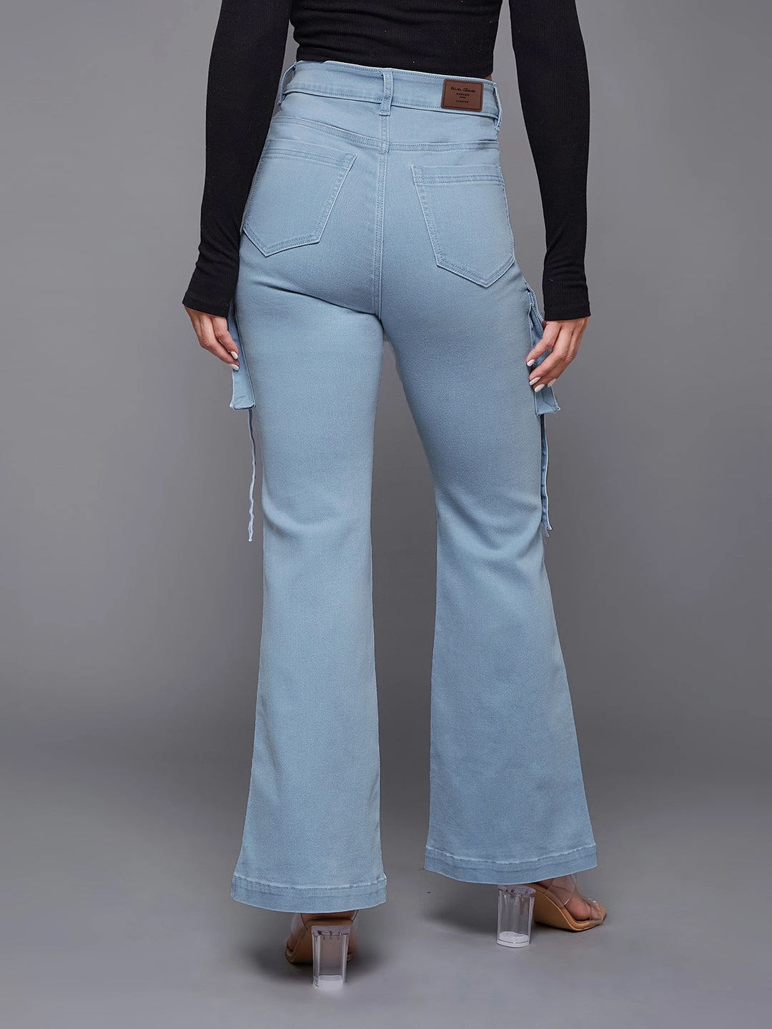 24/7 Comfort Light Blue Bootcut High-Rise Stretchable Denim Jeans All Fit Design