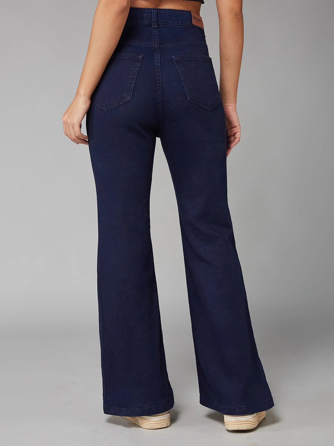 CHASEshape? 24/7 Comfort Navy-Blue Bootcut High-Rise Stretchable Denim Jeans Comfy Silhouette Slim Vintage Lover