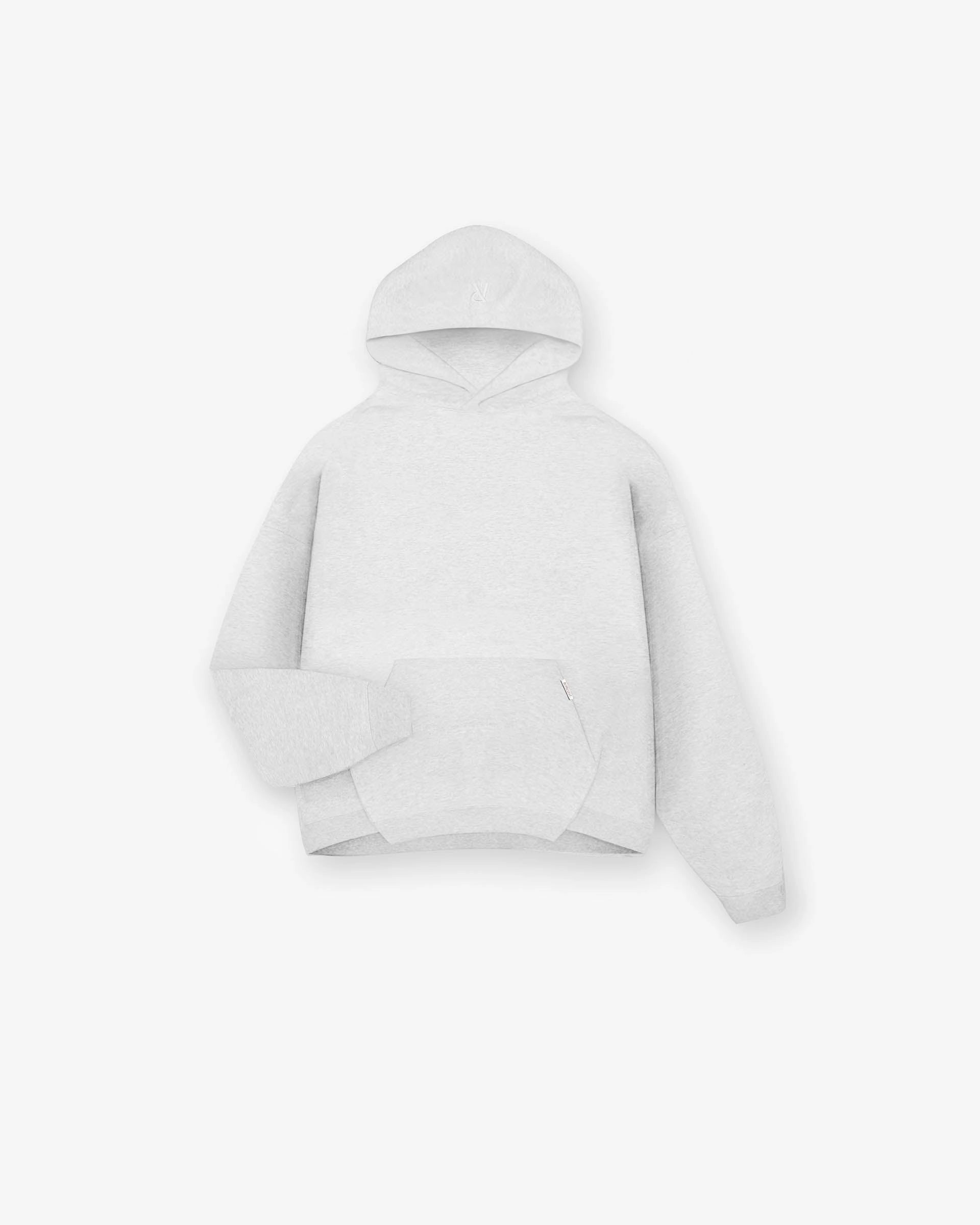 Adjustable Hood Golf wear Initial Boxy Hoodie - Ice Grey Marl