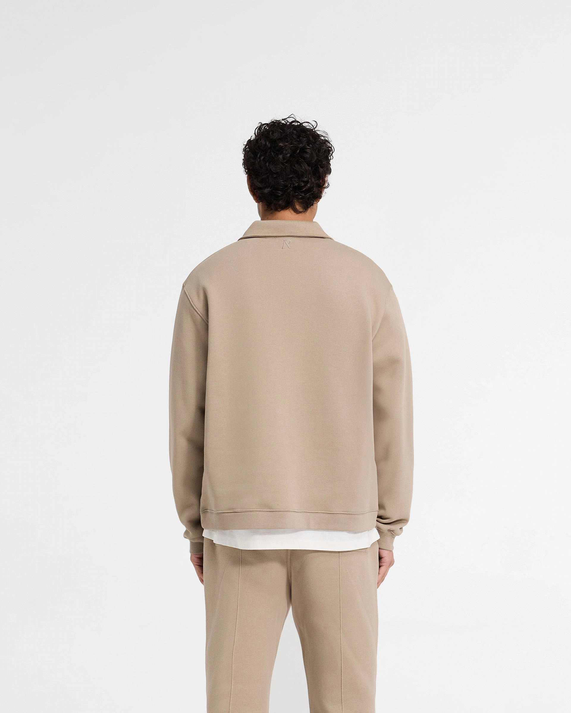 Fresh Layer Initial Boxy Quarter Zip - Dune