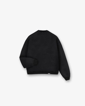 Eco Conscious Manufacturing AntiPilling Finish Initial Boxy Sweater - Black