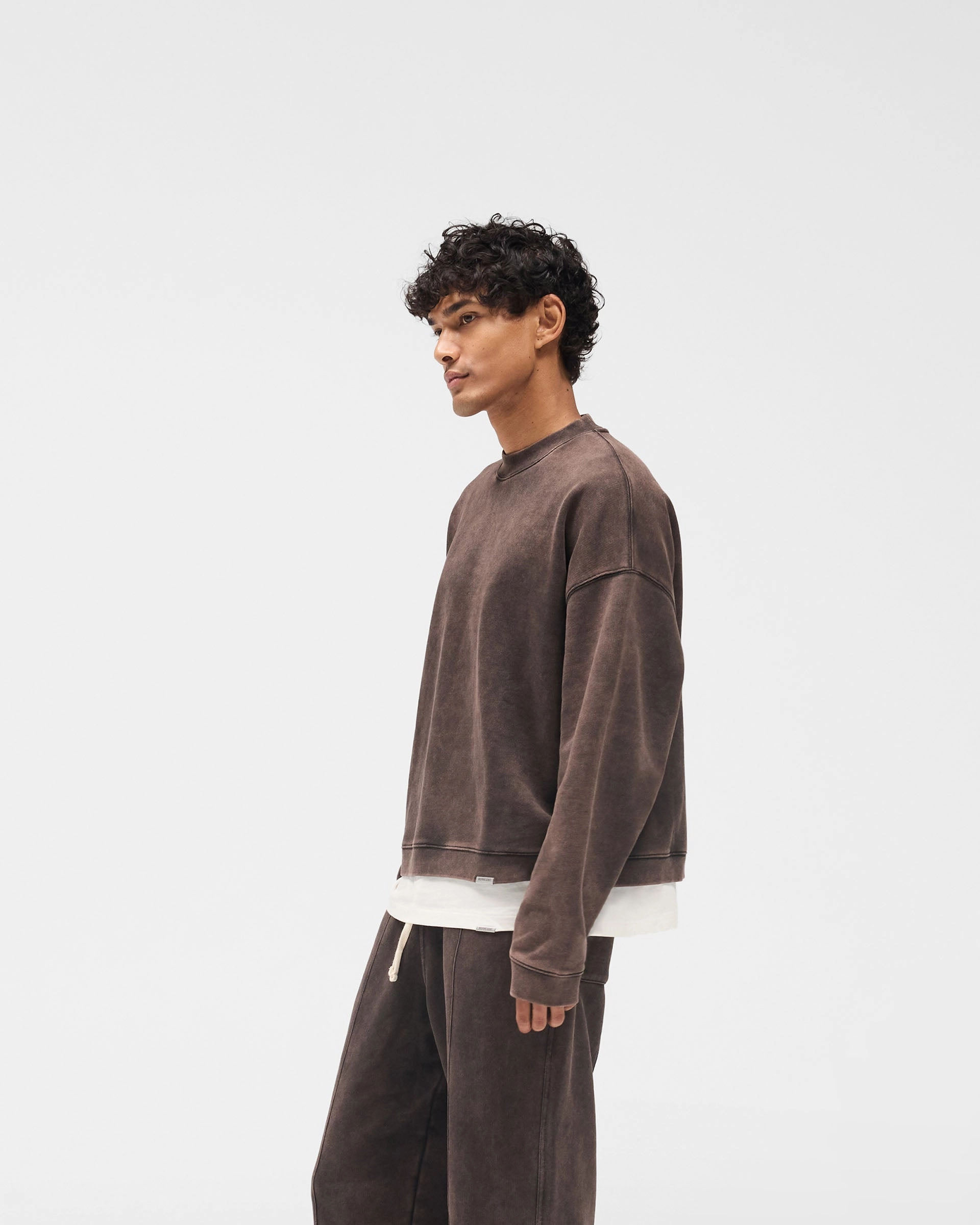 Comfortable Wear Initial Boxy Sweater - Coffee