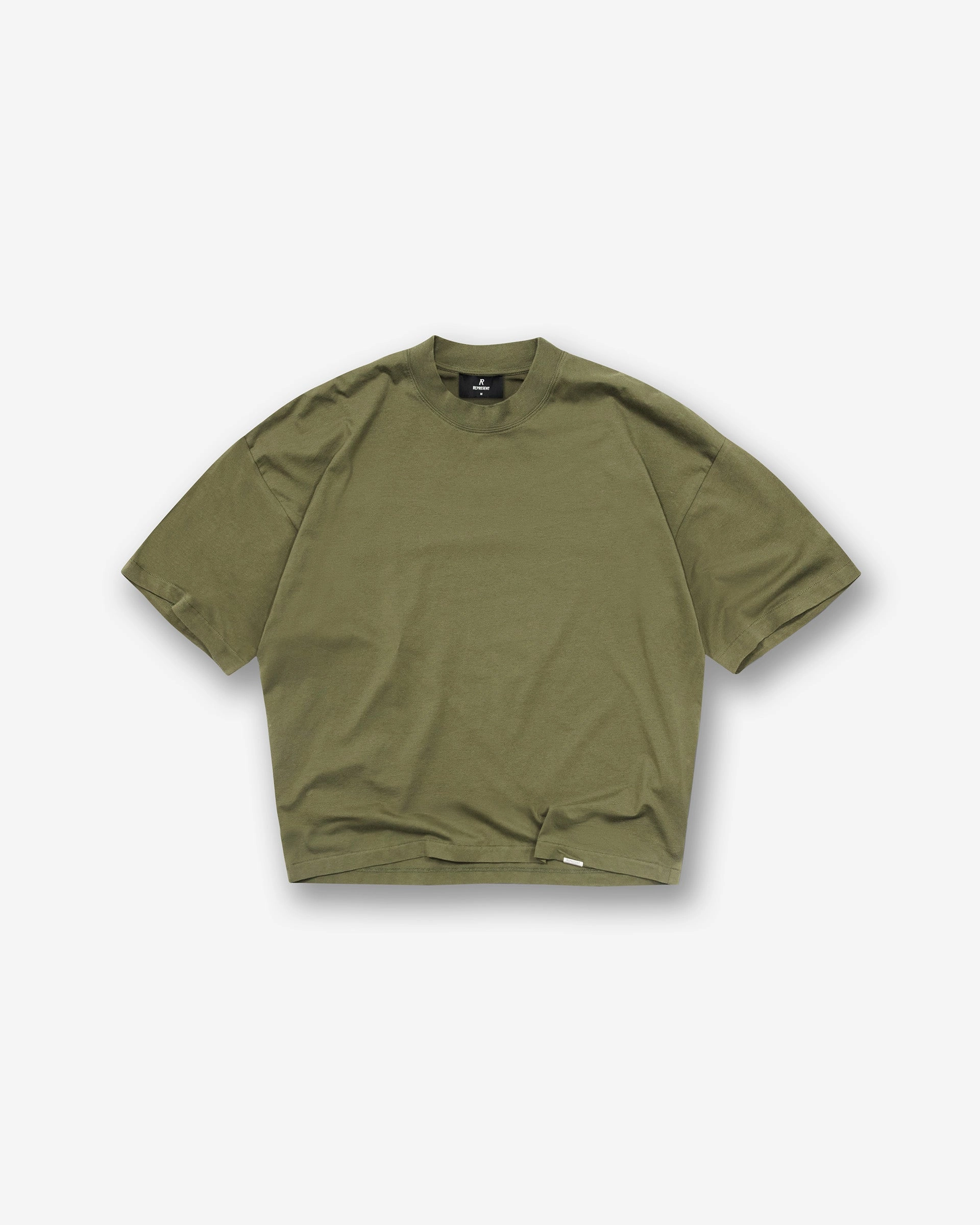 Initial Boxy T-Shirt - Army Green Tight Fit