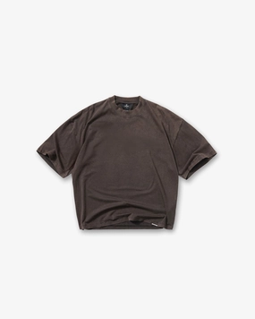 Sport Layer Fit Initial Boxy T-Shirt - Coffee