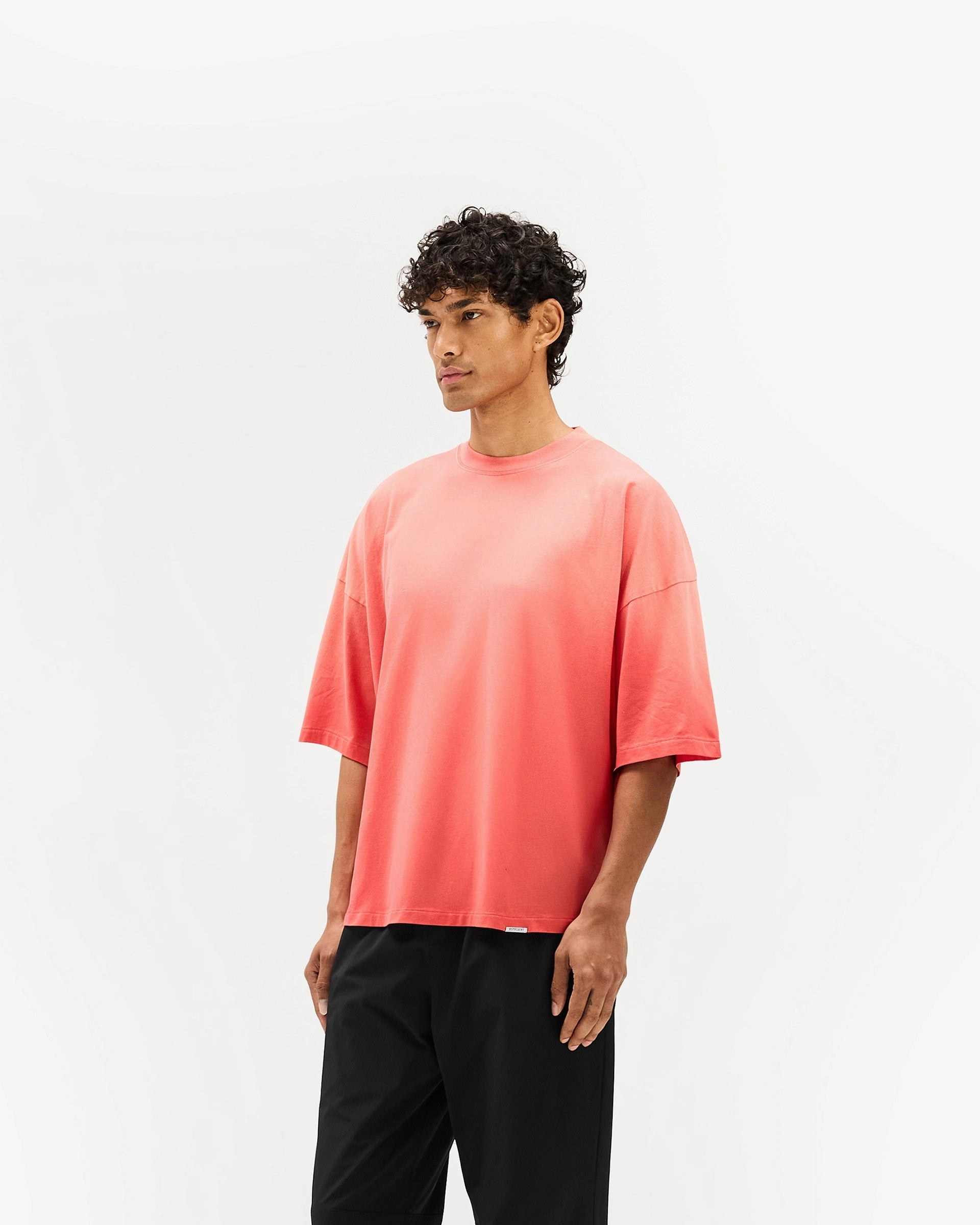 Comfort Design Simple Yet Cozy Initial Boxy T-Shirt - Vintage Red