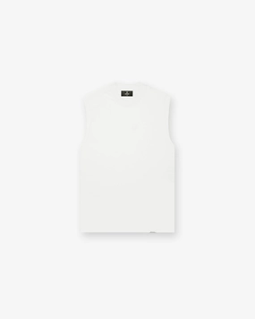 Initial Boxy Tank - Flat White Versatile Performance Soft Wearable