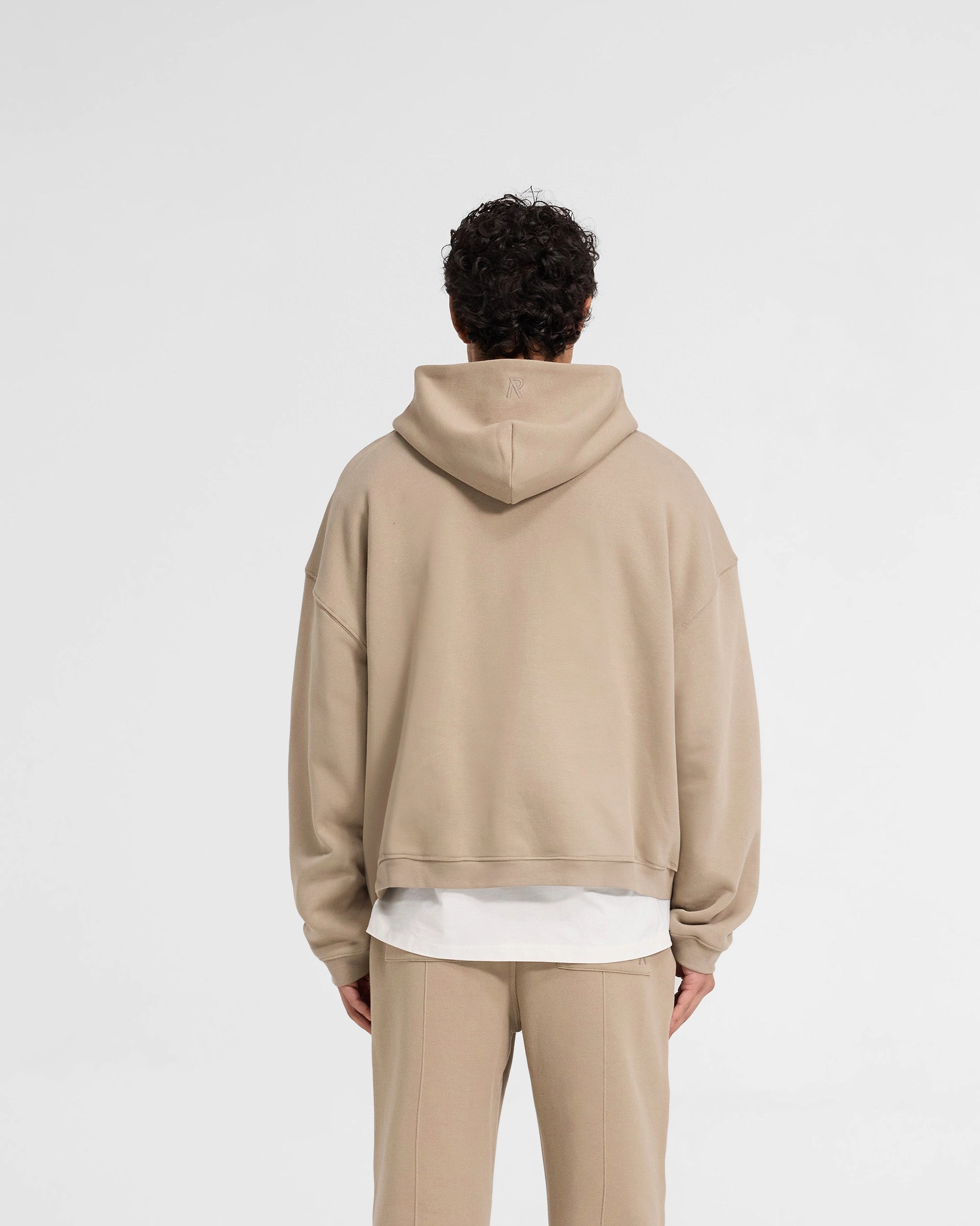 Initial Boxy Zip Through Hoodie - Dune Color Variety Pig like