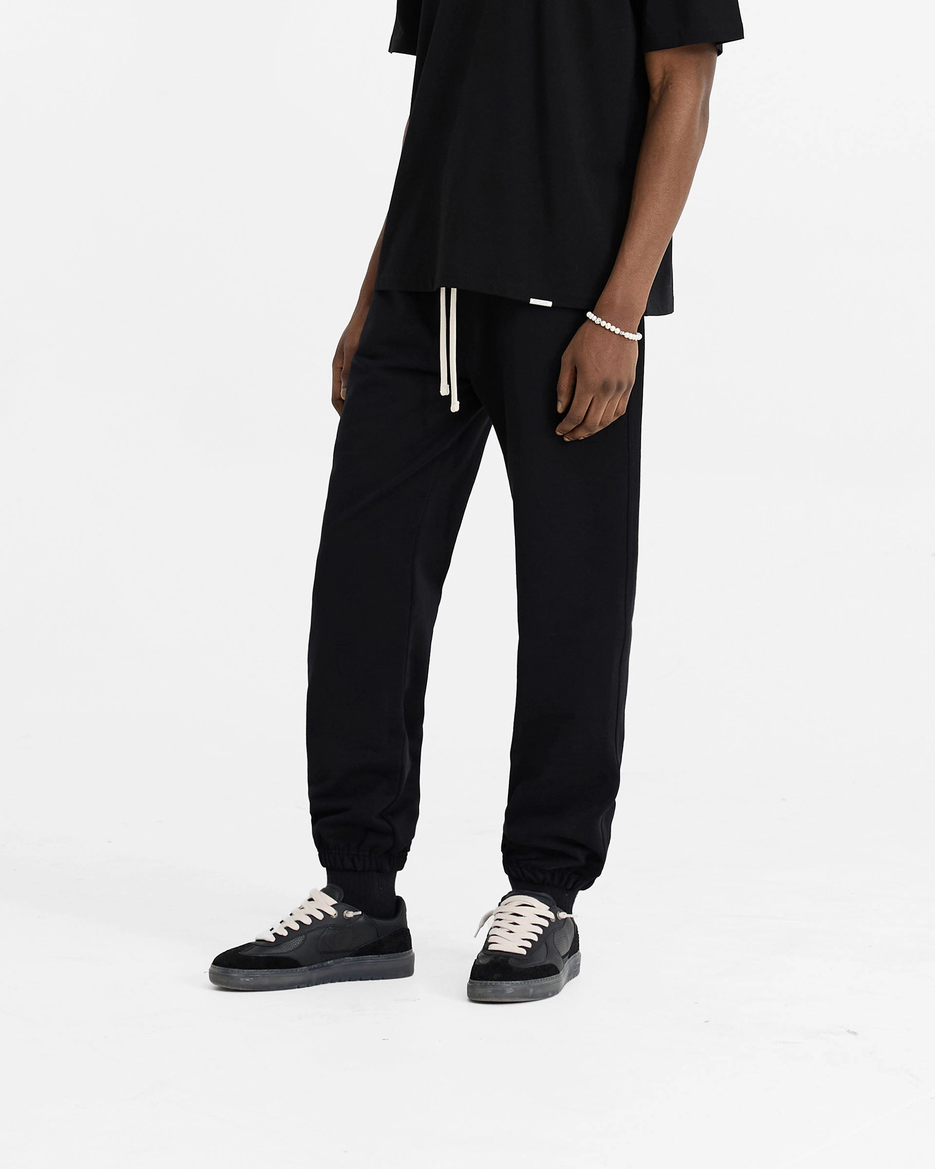 Initial Cuffed Sweatpant - Black Neutral Style