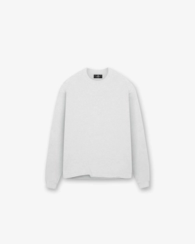 Initial Long Sleeve T-Shirt - Ice Grey Marl Sophisticated Casual